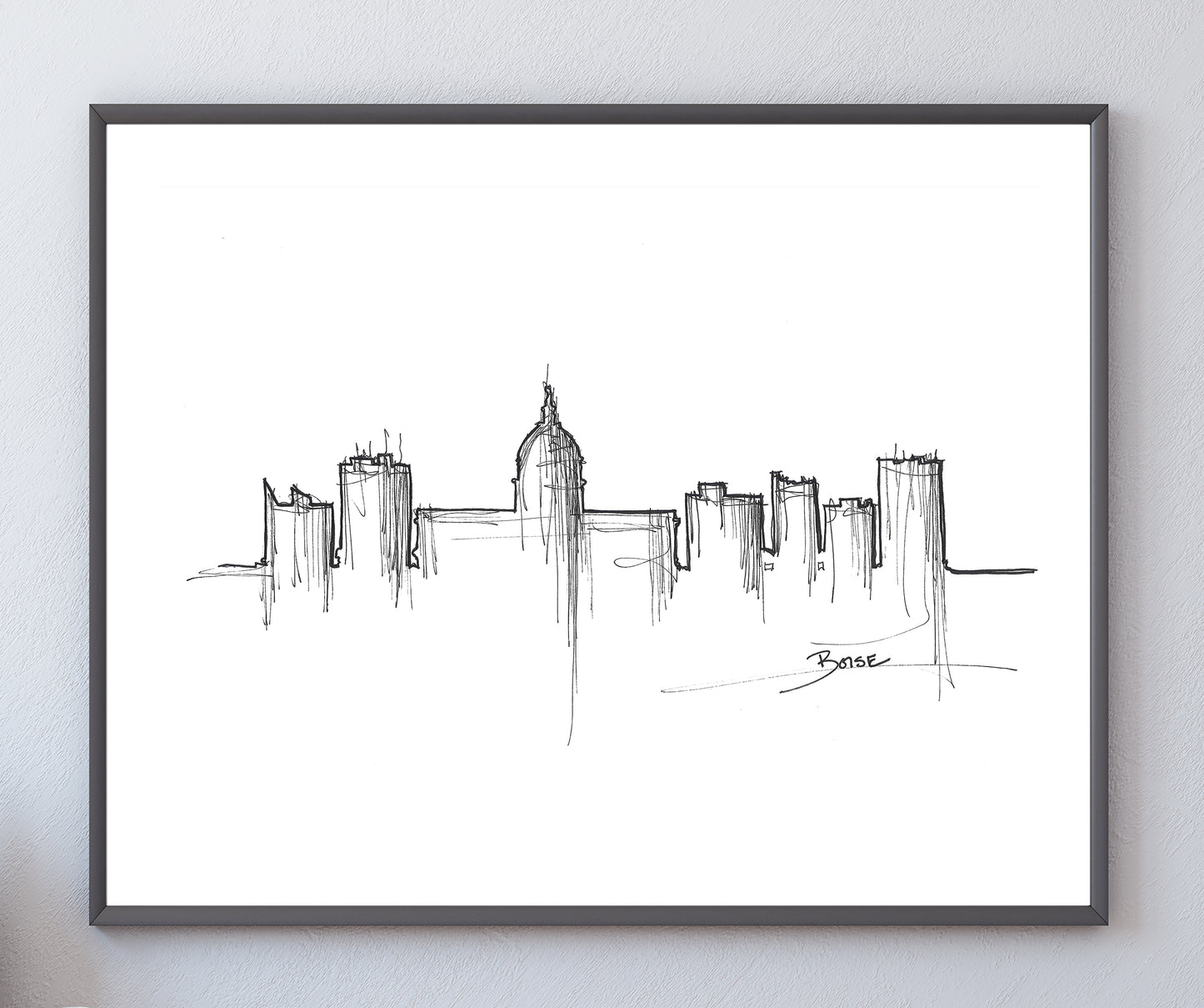 Boise Skyline Art Print, Boise Print, Boise Poster, Wall Art, Original Art Minimalist Art Travel Gift Home Decor Office Decor