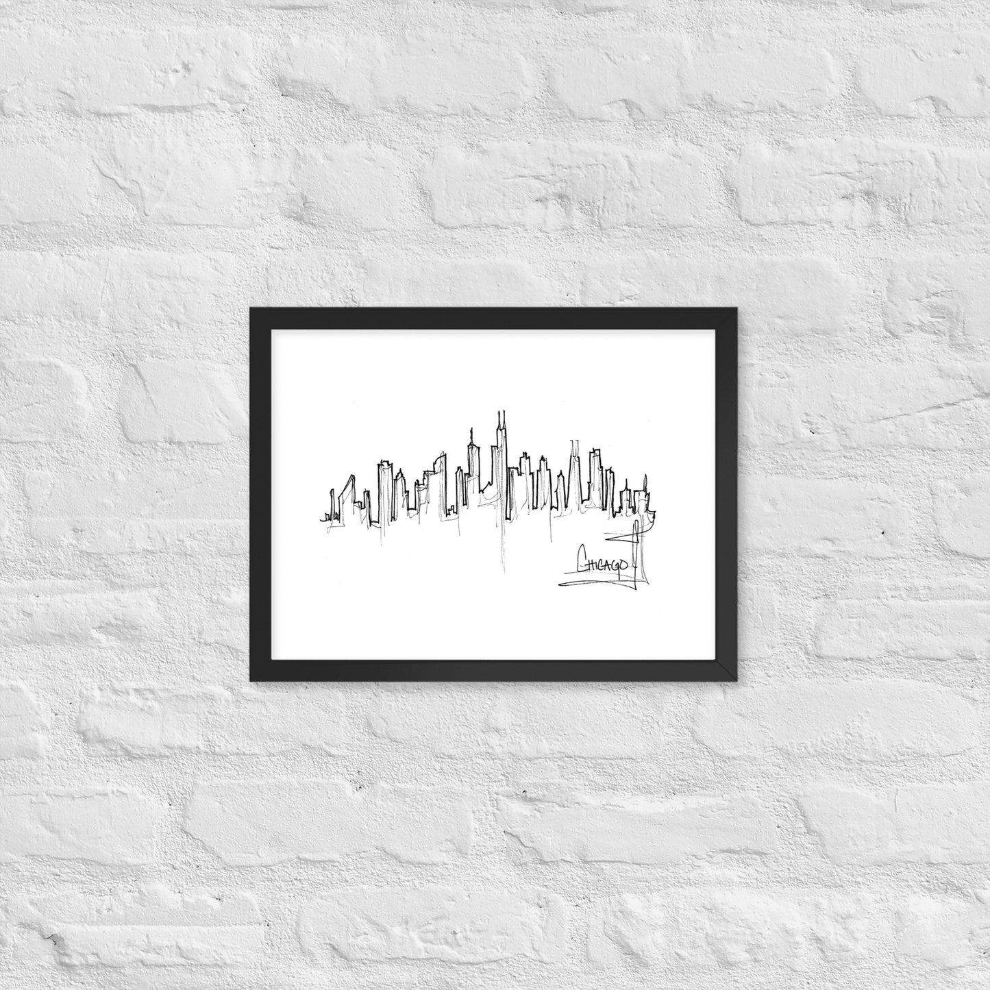 Chicago Skyline Framed Art Print