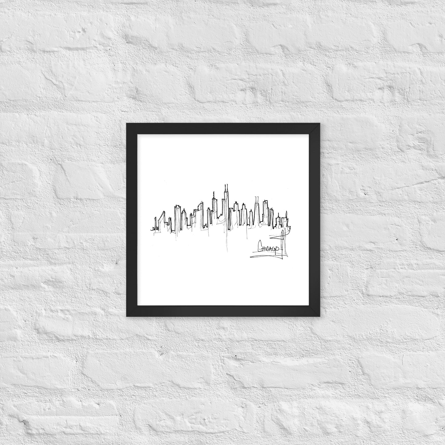 Chicago Skyline Framed Art Print