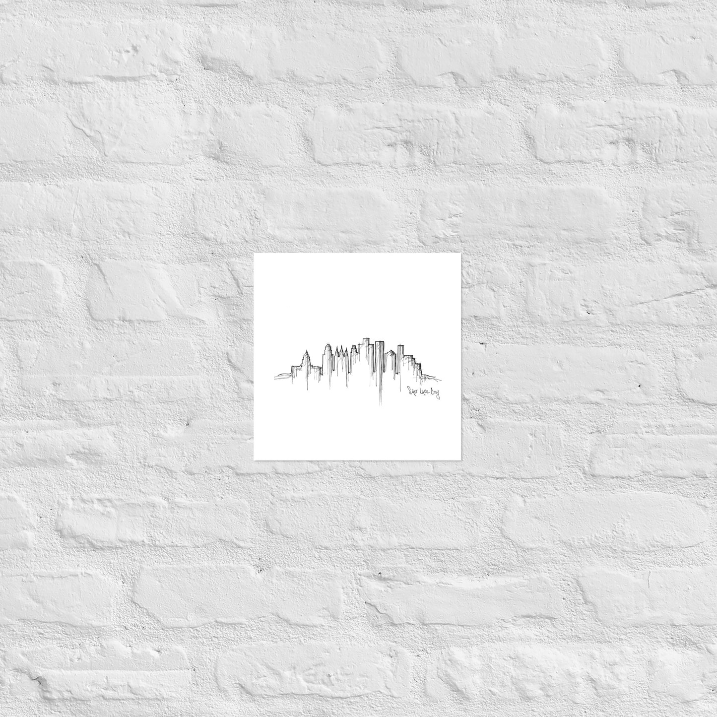 Salt Lake City Skyline Art Print, Salt Lake City Print, Salt Lake City Poster, Wall Art, Original Art, Minimalist Art Travel Gift Home Decor