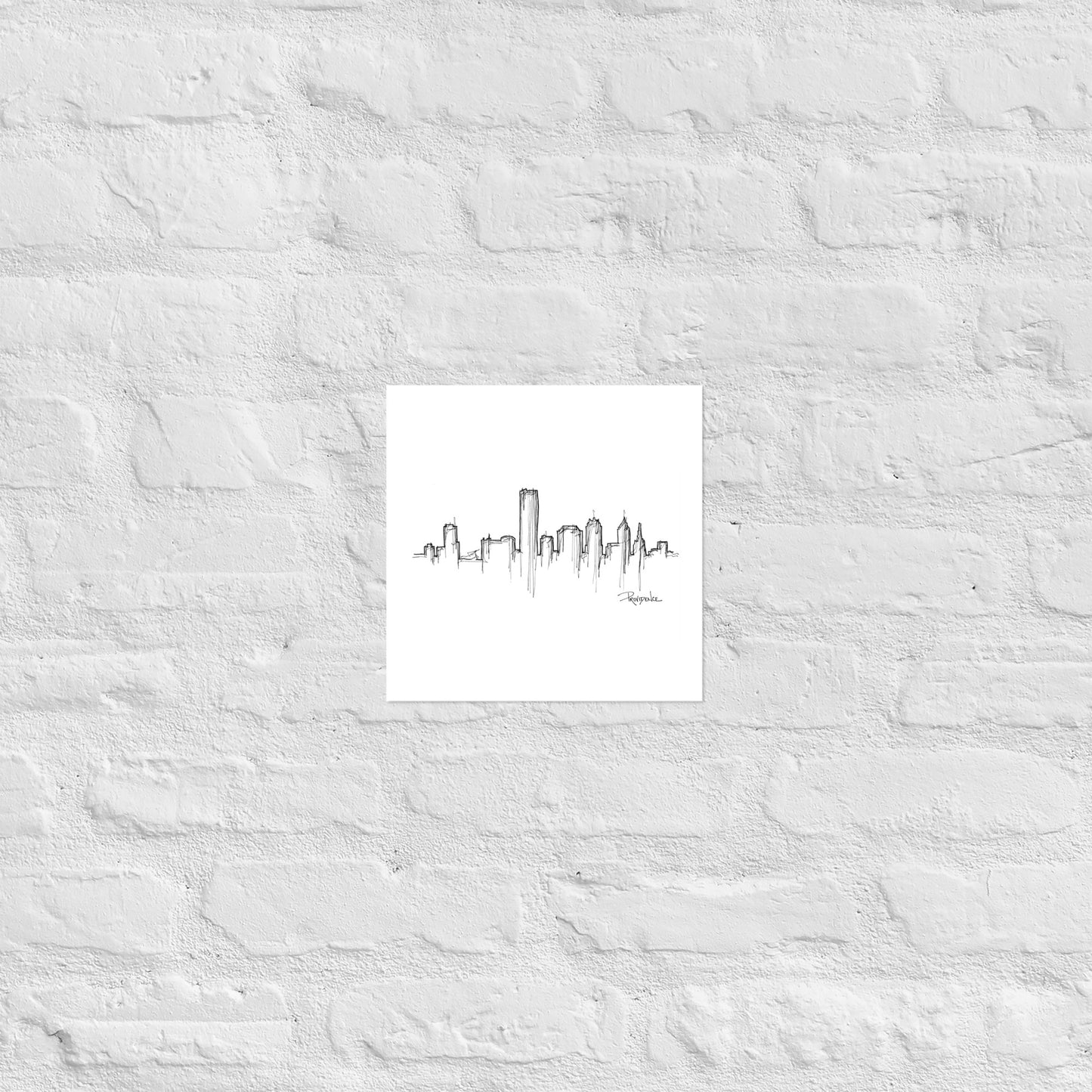 Providence Skyline Art Print, Providence Print, Providence Poster, Wall Art, Original Art, Minimalist Art, Travel Gift, Home Decor, Office