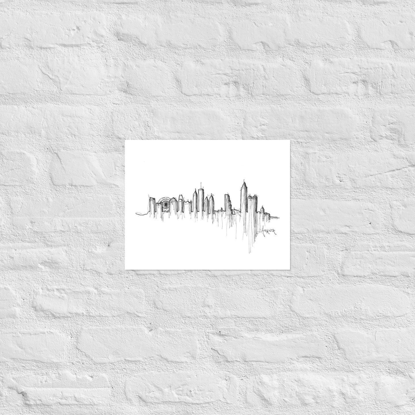 Atlanta Skyline Art Print, Atlanta Print, Atlanta Poster, Wall Art, Original Art Minimalist
