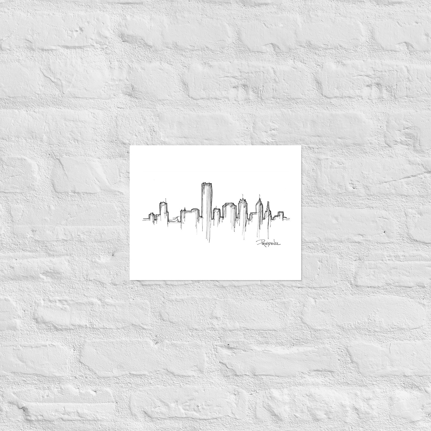 Providence Skyline Art Print, Providence Print, Providence Poster, Wall Art, Original Art, Minimalist Art, Travel Gift, Home Decor, Office
