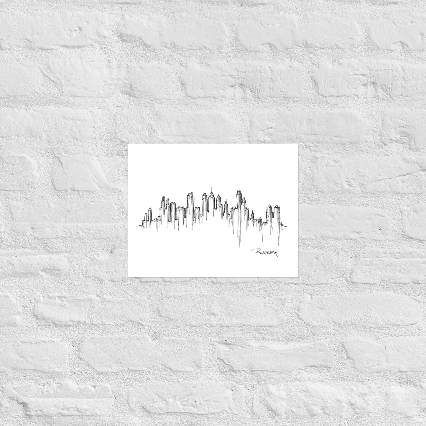 Philadelphia Skyline Art Print, Philadelphia Print, Philadelphia Poster, Wall Art, Original Art, Minimalist Art, Travel Gift, Home Decor