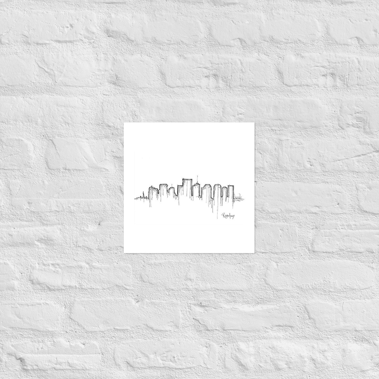 Richmond Skyline Art Print, Richmond Print, Richmond Poster, Wall Art, Original Art, Minimalist Art, Travel Gift, Home Decor, Office