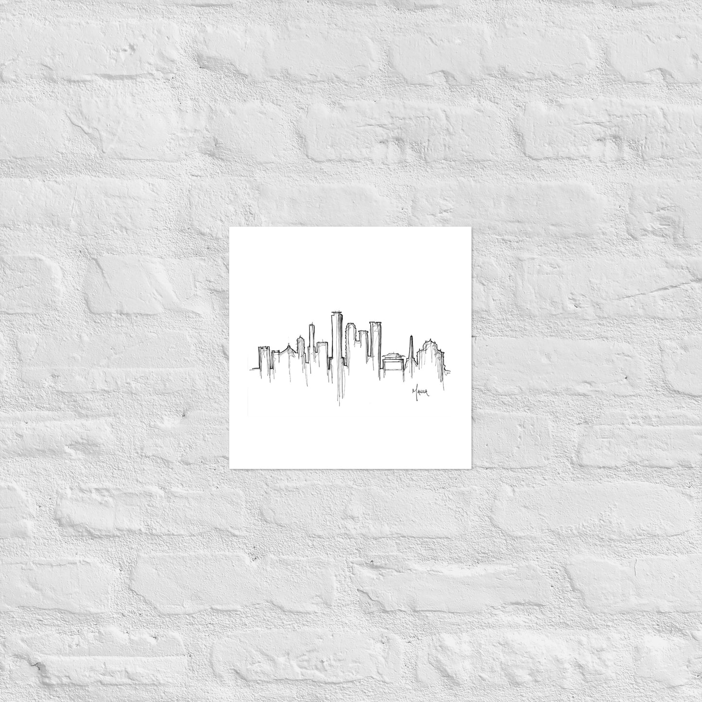 Manila Philippines Skyline Art Print, Manila Print, Manila Poster, Wall Art, Original Art Minimalist Art Travel Gift Home Decor Office Decor