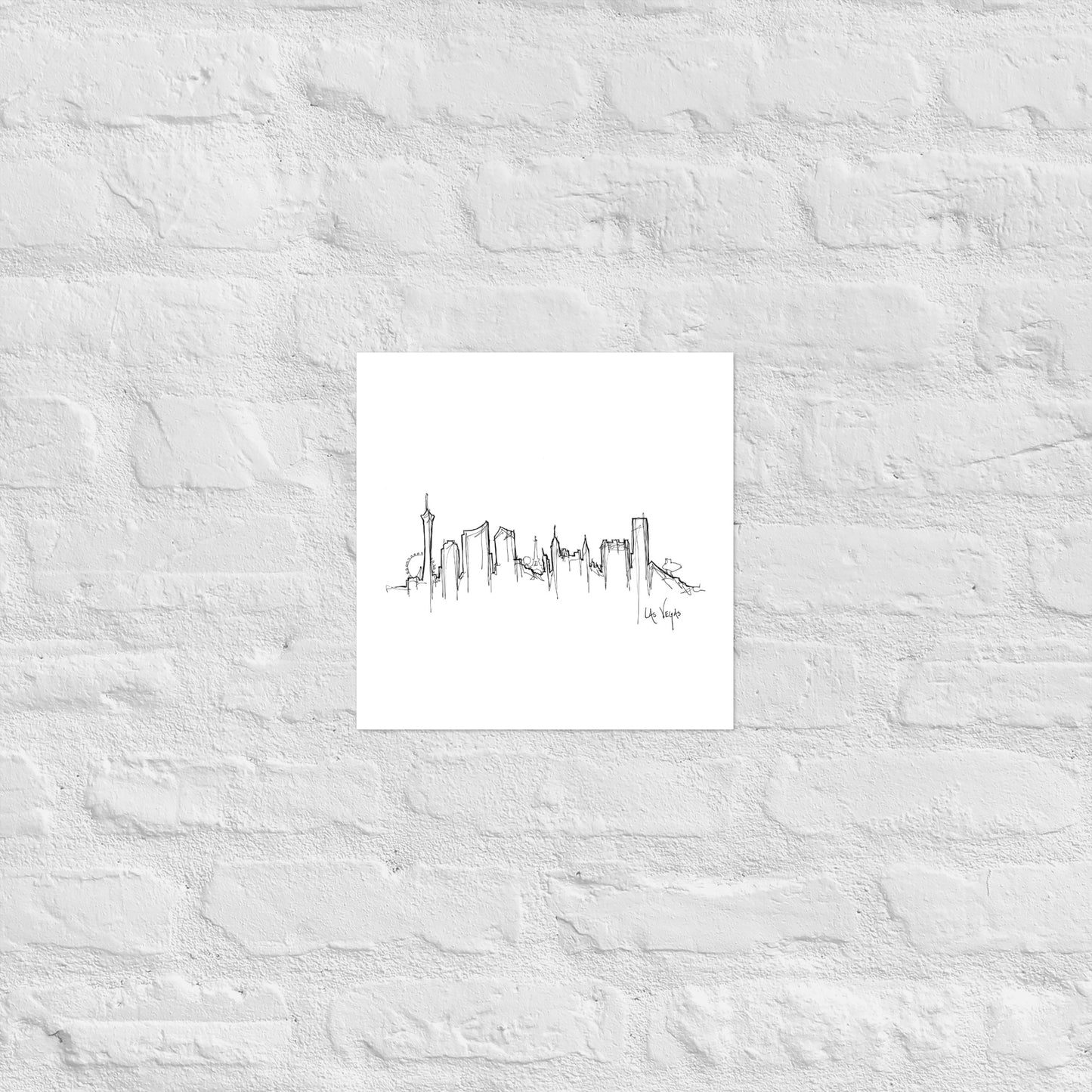 Las Vegas Skyline Art Print, Las Vegas Print, Las Vegas Poster, Wall Art, Original Art Minimalist Art Travel Gift Home Decor Office
