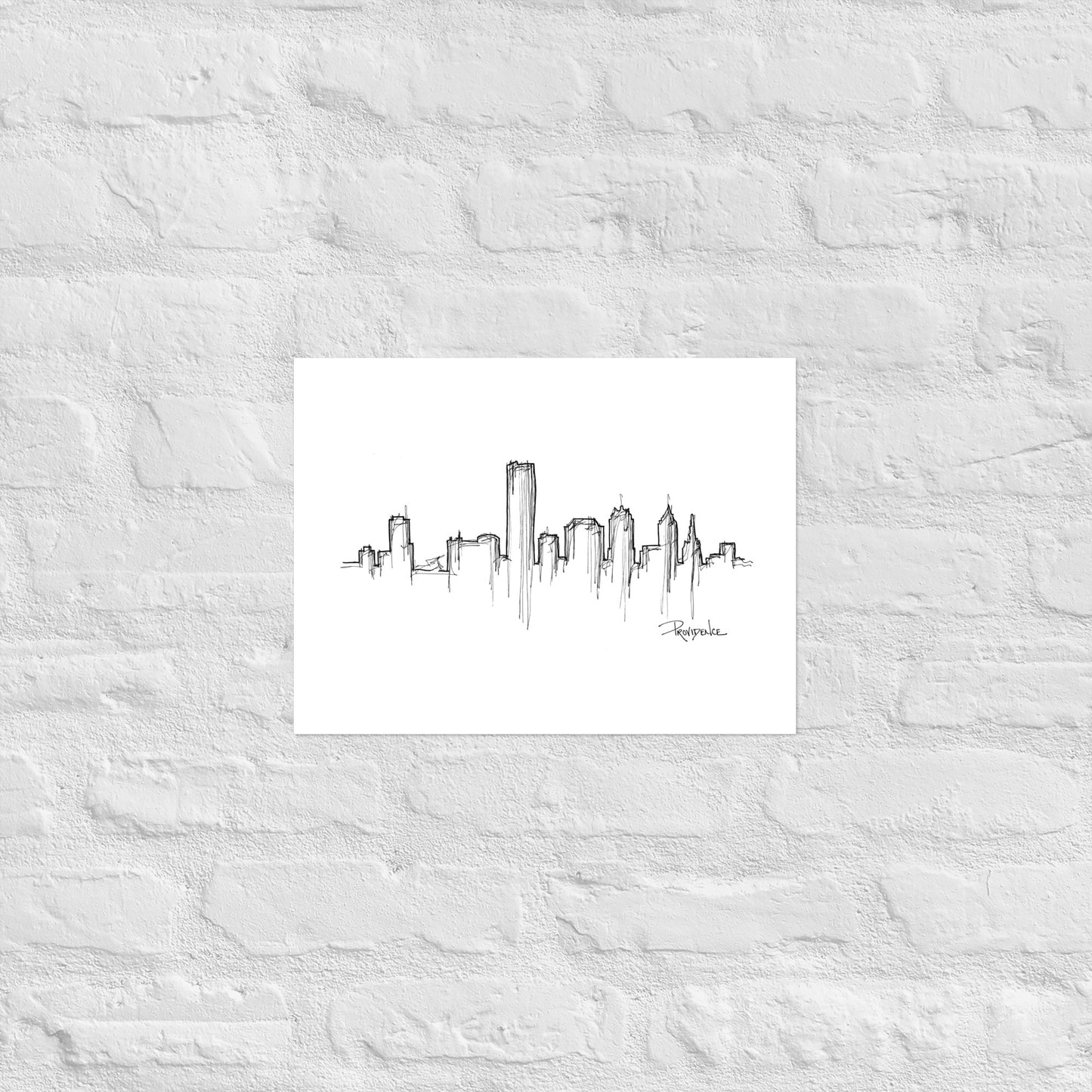 Providence Skyline Art Print, Providence Print, Providence Poster, Wall Art, Original Art, Minimalist Art, Travel Gift, Home Decor, Office