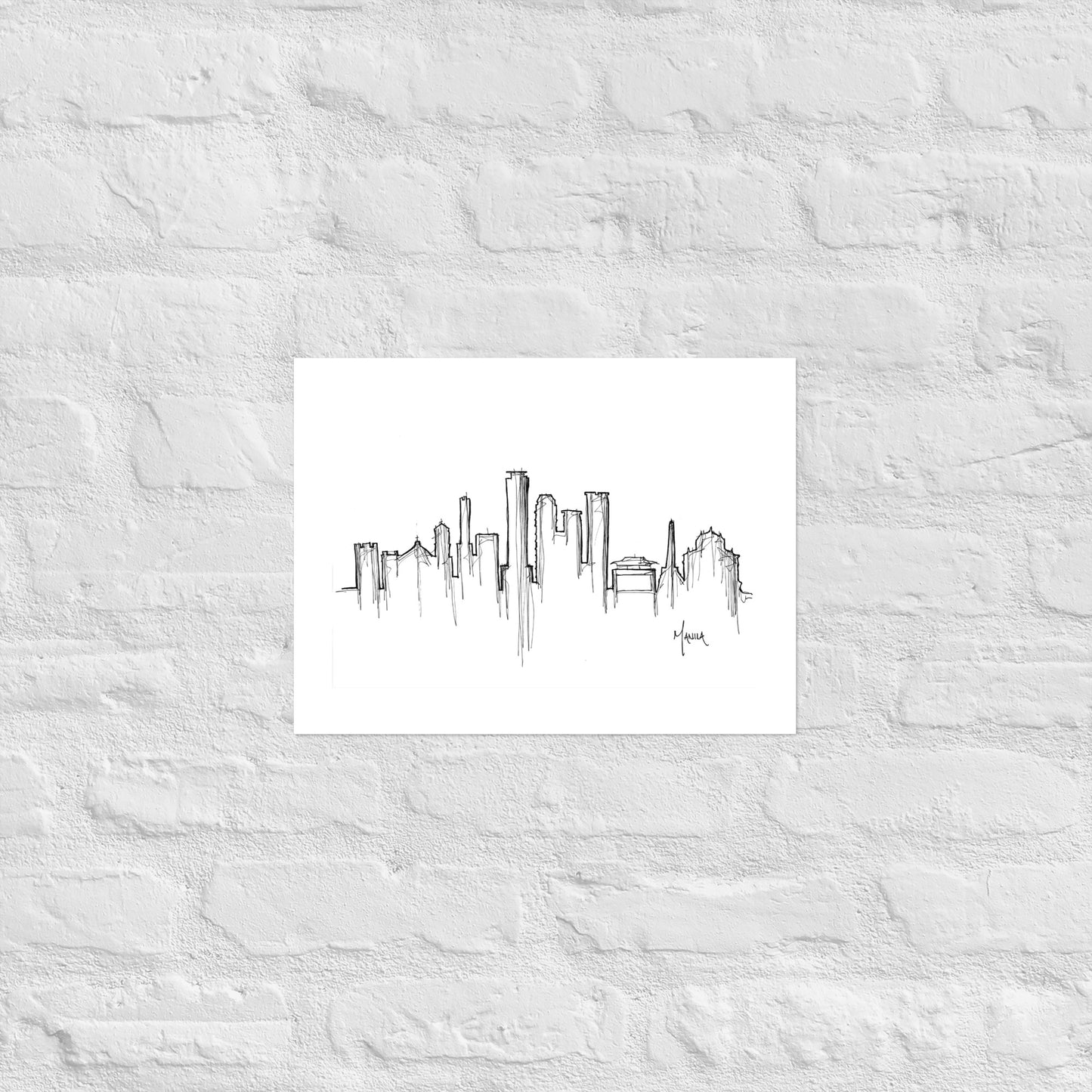 Manila Philippines Skyline Art Print, Manila Print, Manila Poster, Wall Art, Original Art Minimalist Art Travel Gift Home Decor Office Decor