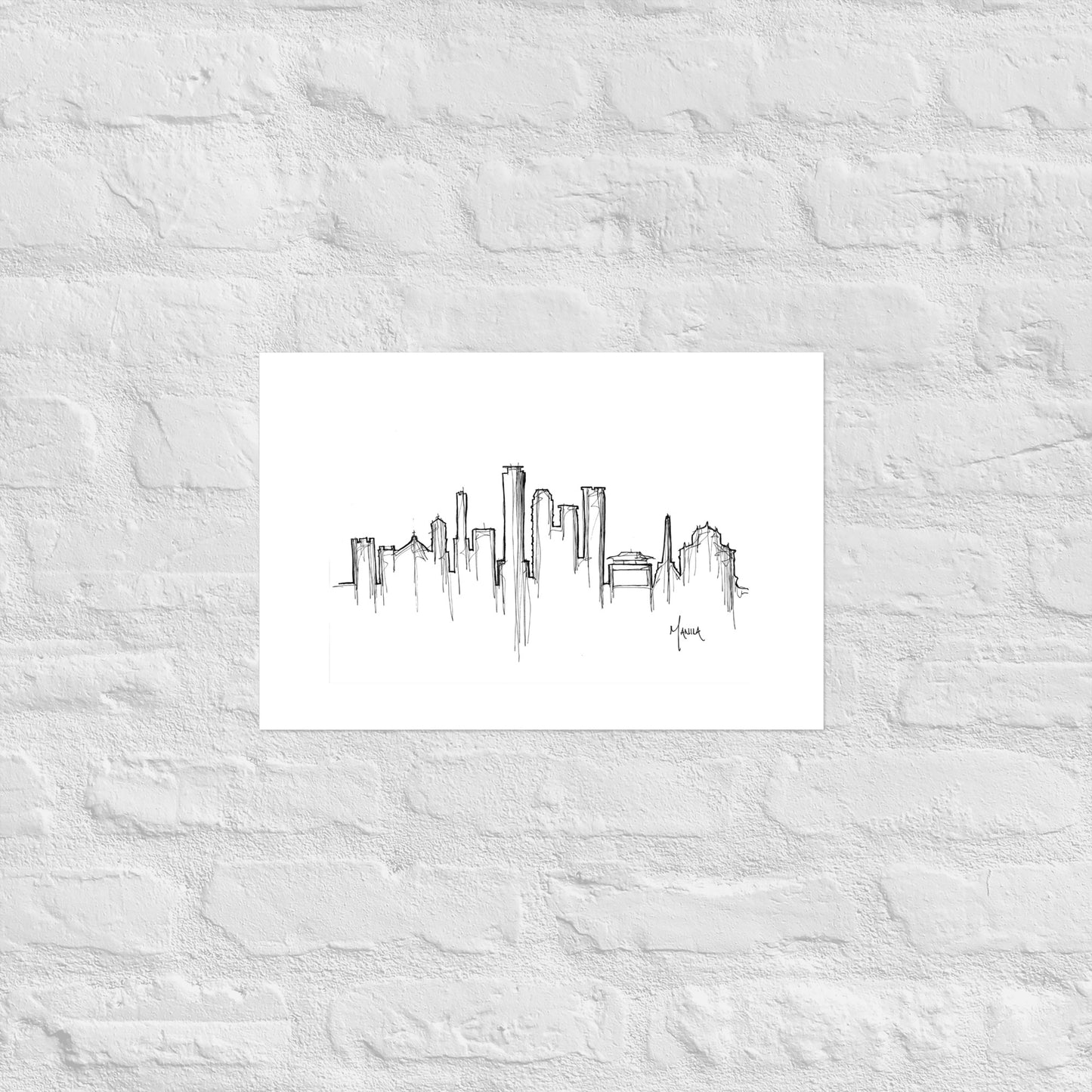 Manila Philippines Skyline Art Print, Manila Print, Manila Poster, Wall Art, Original Art Minimalist Art Travel Gift Home Decor Office Decor