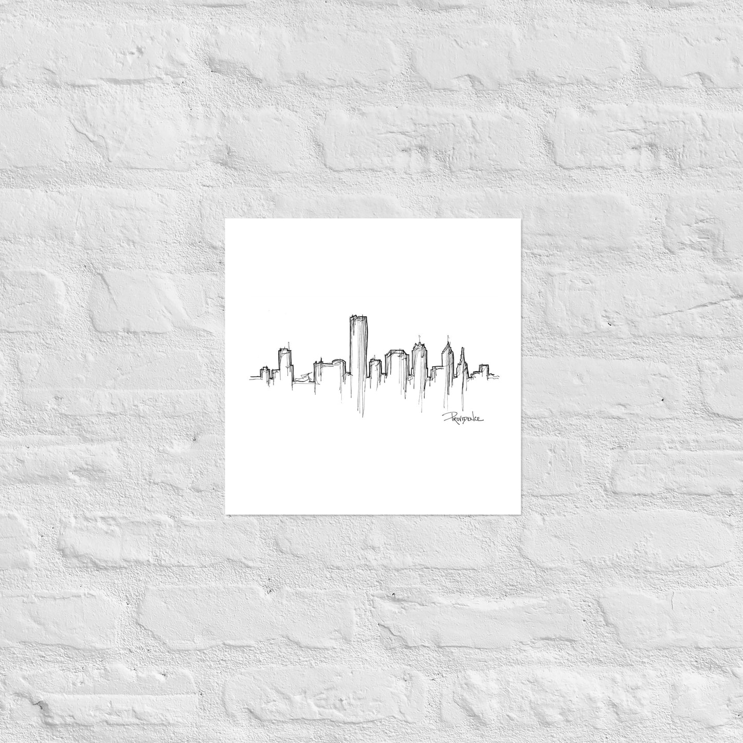 Providence Skyline Art Print, Providence Print, Providence Poster, Wall Art, Original Art, Minimalist Art, Travel Gift, Home Decor, Office