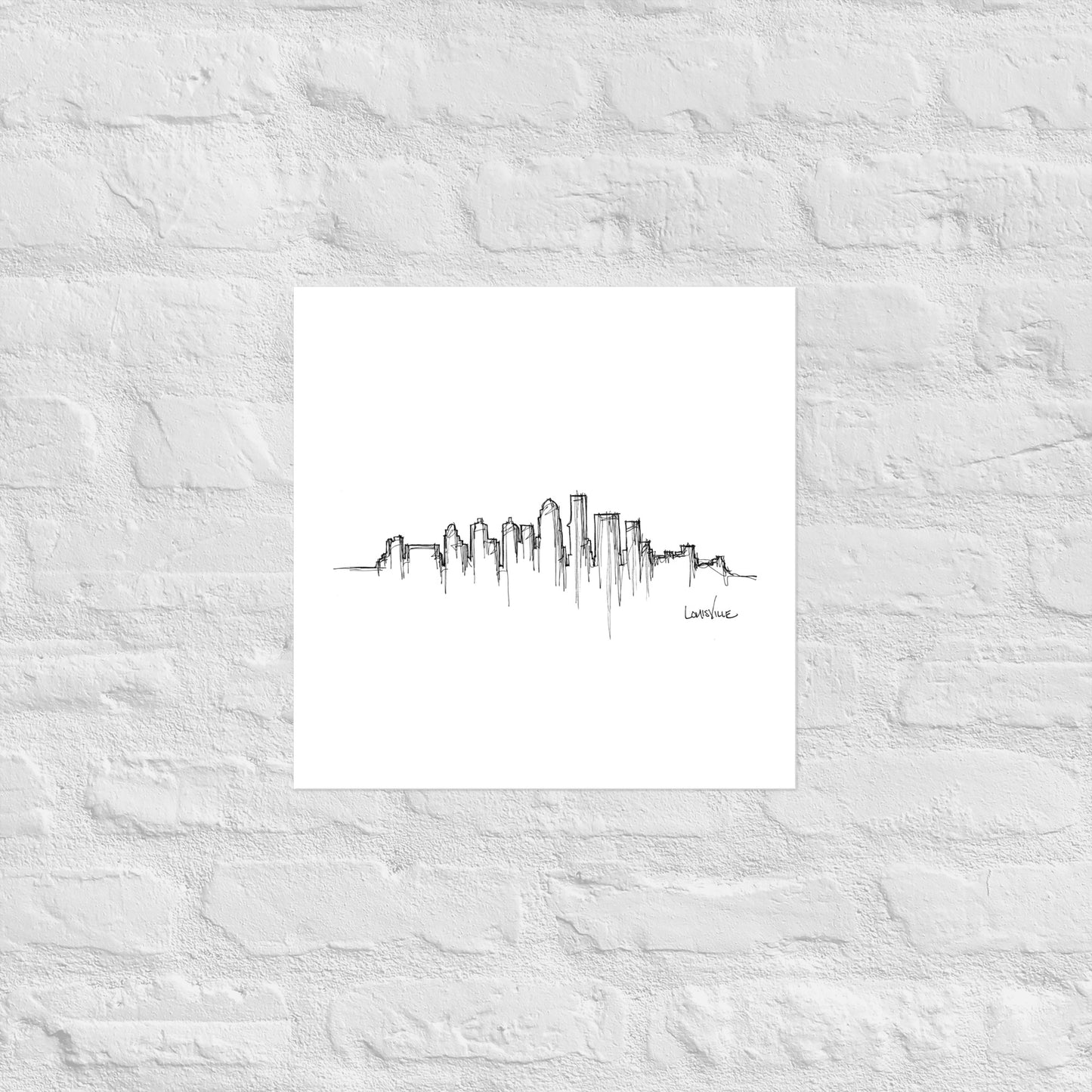 Louisville Skyline Art Print, Louisville Print, Louisville Poster, Wall Art, Original Art Minimalist Art Travel Gift Home Decor Office Decor