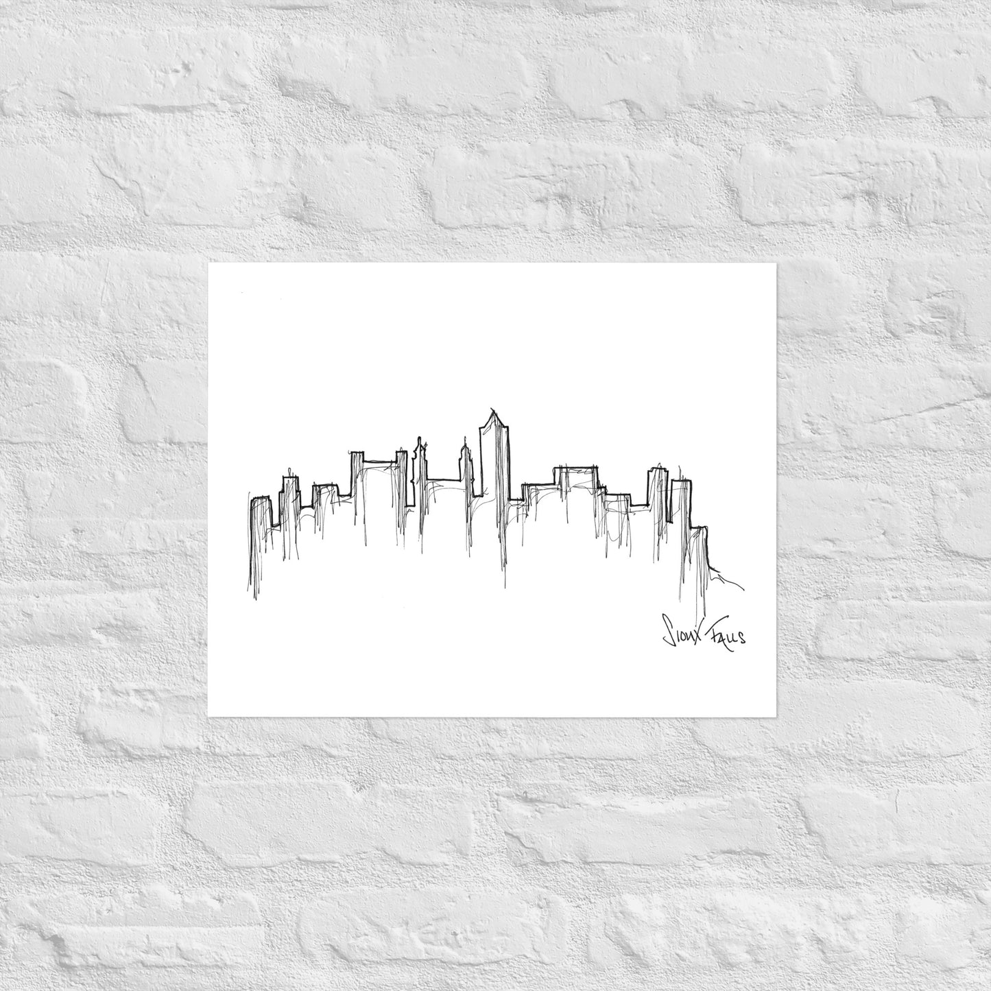 Sioux Falls Skyline Art Print, Sioux Falls Print, Sioux Falls Poster, Wall Art, Original Art, Minimalist Art Travel Gift Home Decor Office