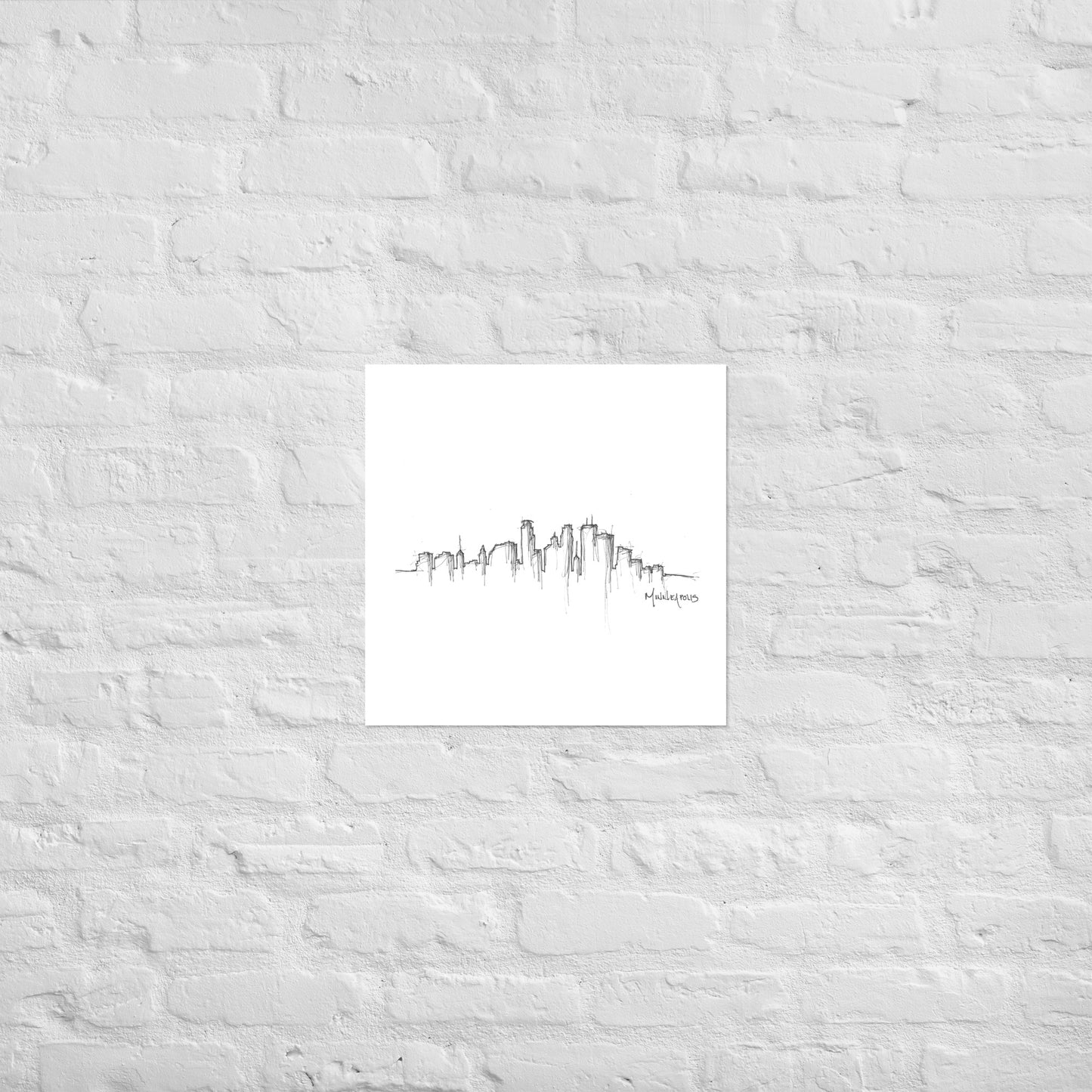 Minneapolis Skyline Art Print, Minneapolis Print, Minneapolis Poster, Wall Art, Original Art, Minimalist Art, Travel Gift, Home Decor