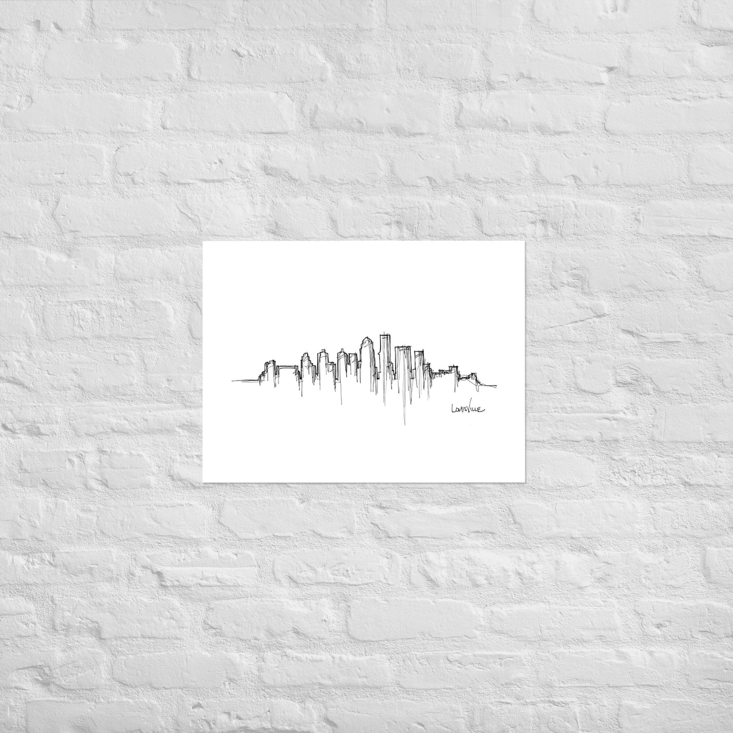 Louisville Skyline Art Print, Louisville Print, Louisville Poster, Wall Art, Original Art Minimalist Art Travel Gift Home Decor Office Decor