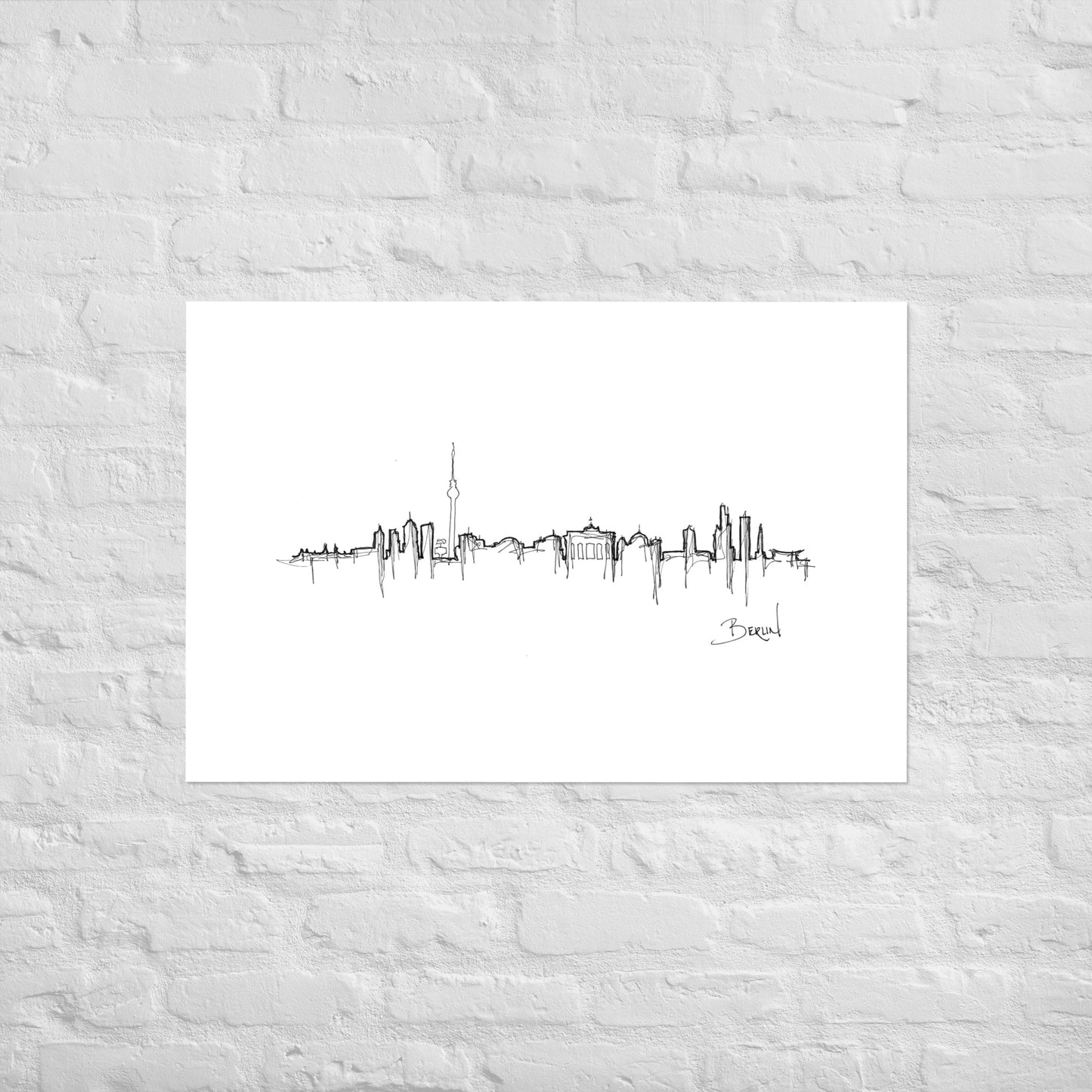 Berlin Skyline Art Print, Berlin Print, Berlin Poster, Wall Art, Original Art Minimalist Art Travel Gift Home Decor Office Decor