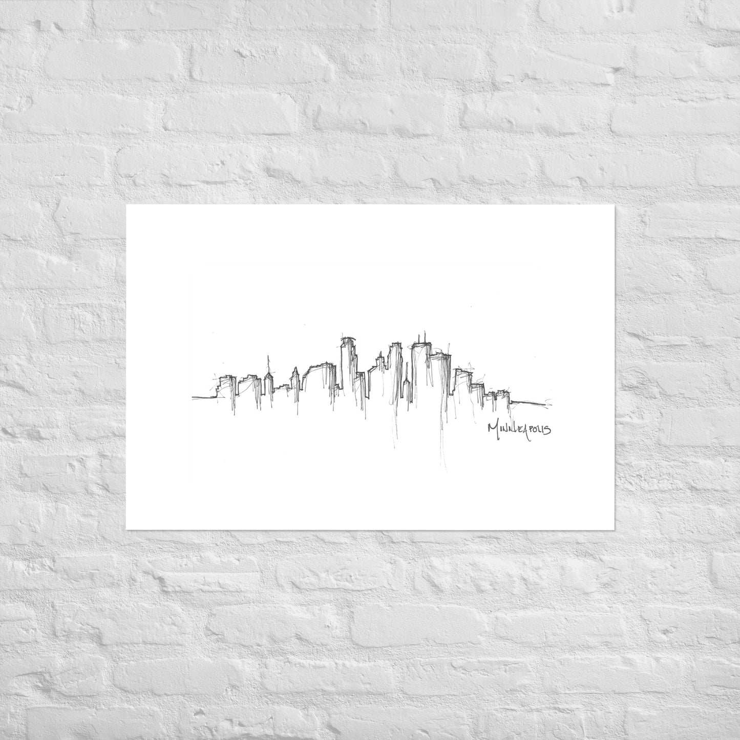 Minneapolis Skyline Art Print, Minneapolis Print, Minneapolis Poster, Wall Art, Original Art, Minimalist Art, Travel Gift, Home Decor