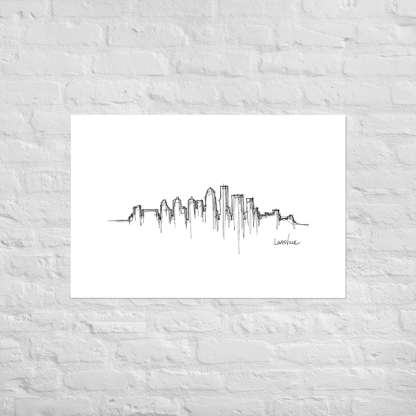 Louisville Skyline Art Print, Louisville Print, Louisville Poster, Wall Art, Original Art Minimalist Art Travel Gift Home Decor Office Decor