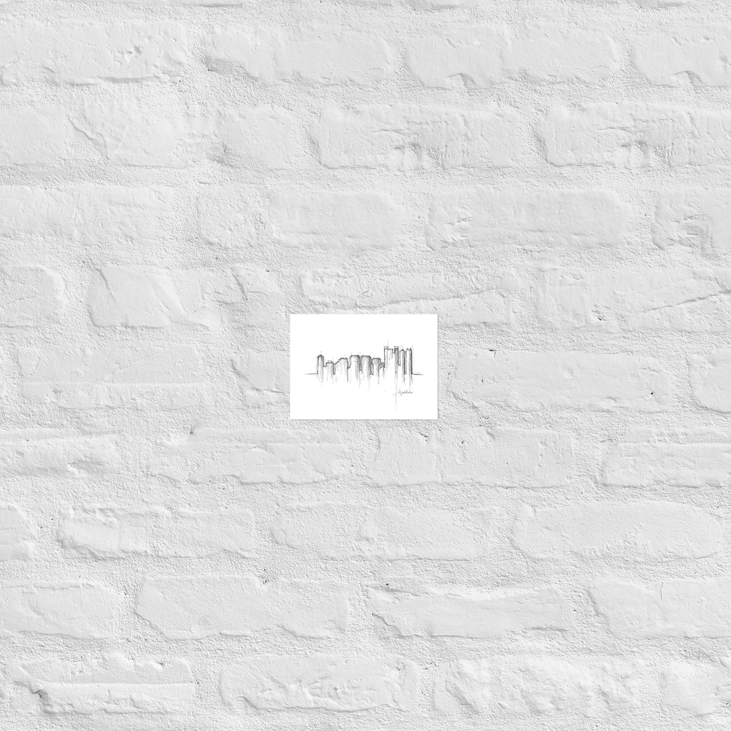 Honolulu Skyline Art Print, Honolulu Print, Honolulu Poster, Wall Art, Original Art Minimalist Art Travel Gift Home Decor Office Decor