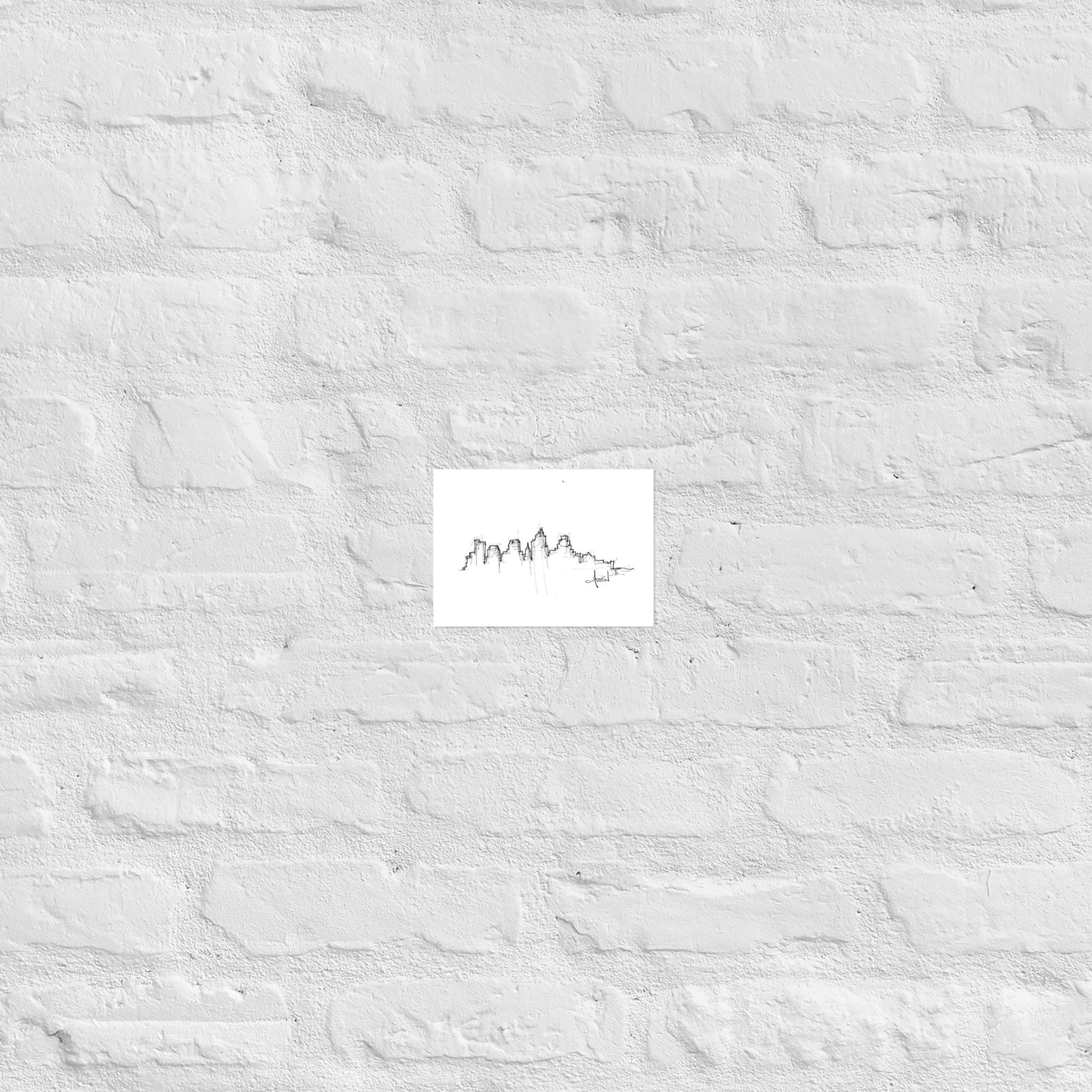 Austin TX Skyline Art Print, Austin Print, Austin Poster, Wall Art, Original Art, Minimalist Art, Office Decor, Travel Gift, Home Decor