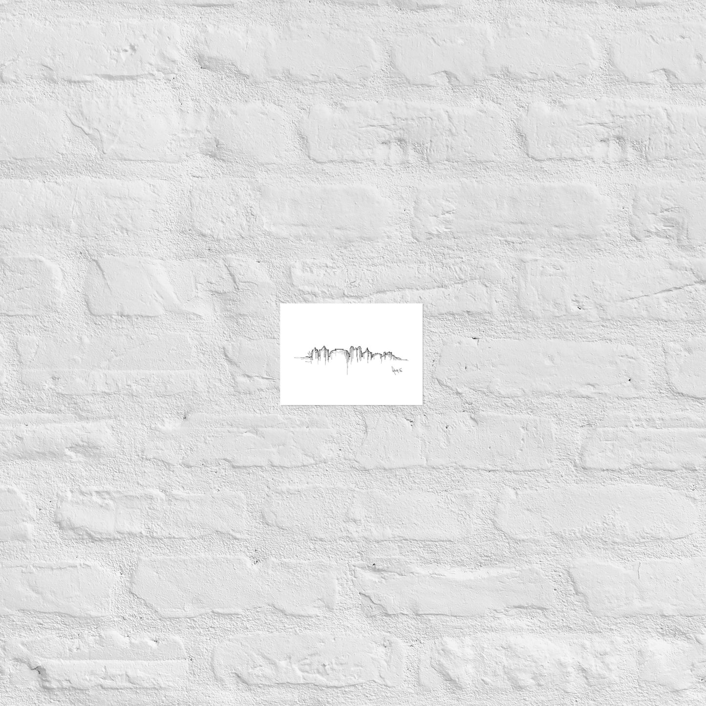 Santa Fe Skyline Art Print, Santa Fe Print, Santa Fe Poster, Wall Art, Original Art, Minimalist Art Travel Gift Home Decor Office Decor