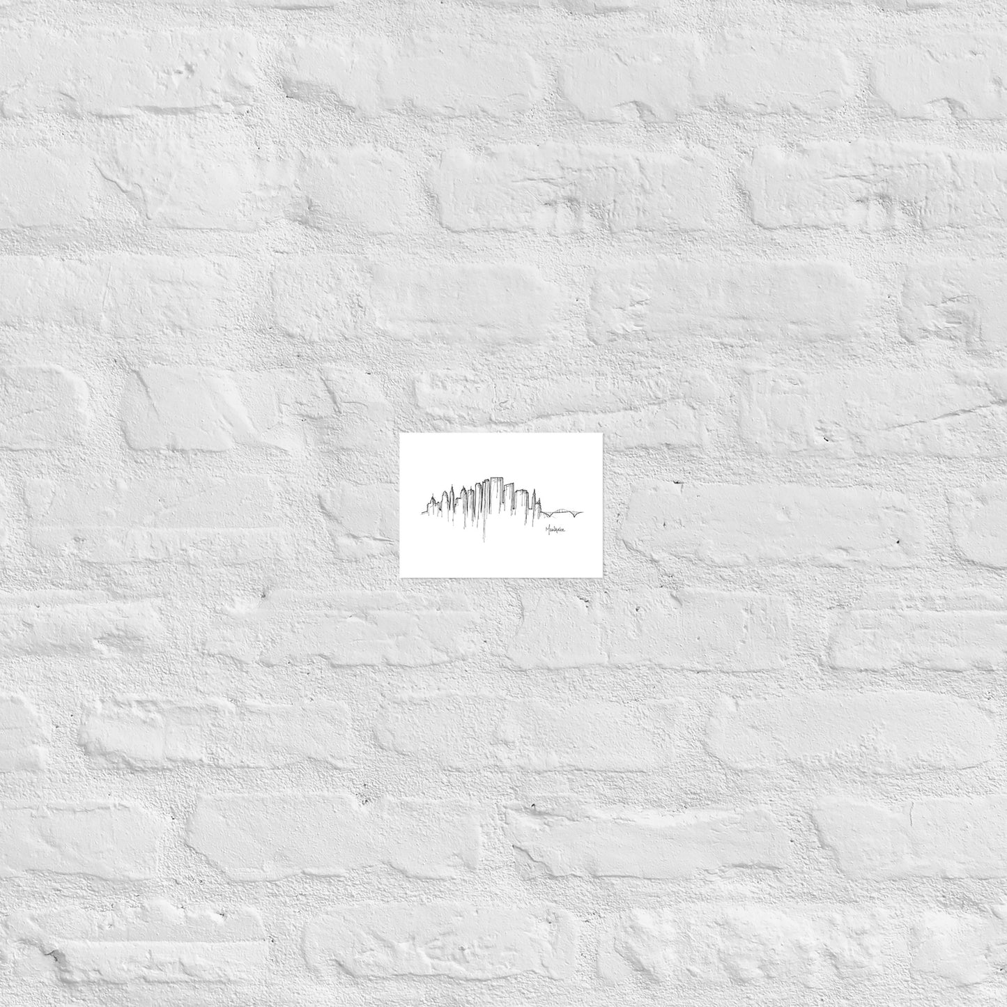 Milwaukee Skyline Art Print, Milwaukee Print, Milwaukee Poster, Wall Art, Original Art Minimalist Art Travel Gift Home Decor Office