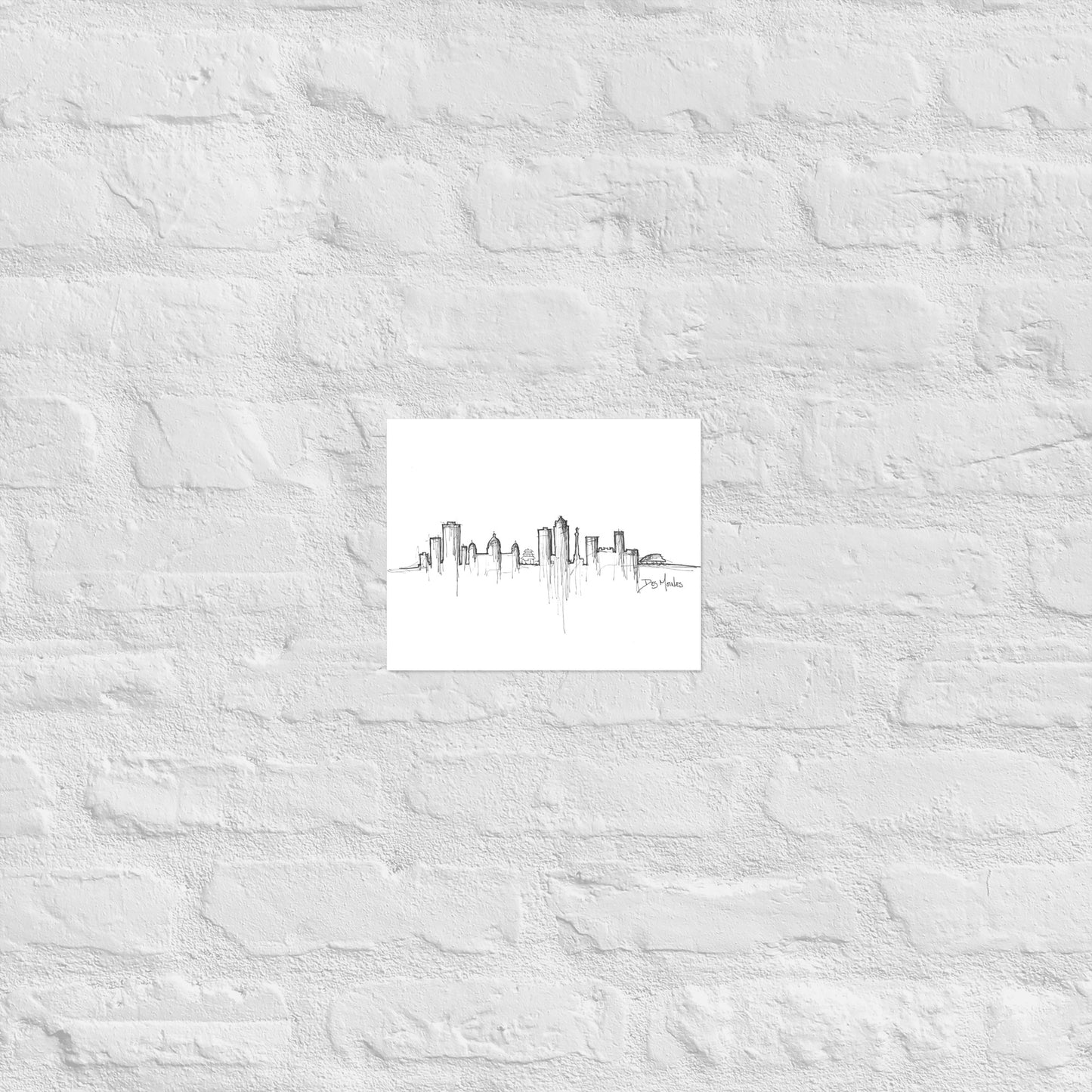 Des Moines Skyline Art Print, Des Moines Print, Des Moines Poster, Wall Art, Original Art Minimalist Art Travel Gift Home Decor Office Decor