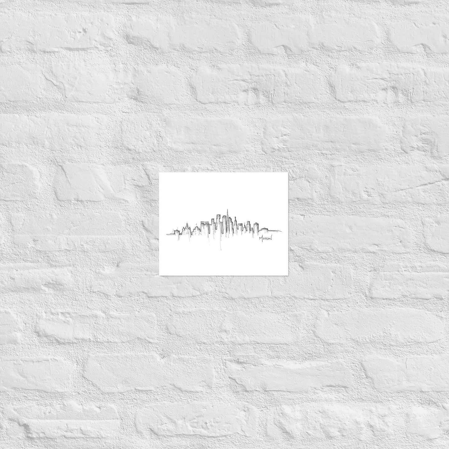 Moscow Skyline Art Print, Moscow Print, Moscow Poster, Wall Art, Original Art, Minimalist Art, Travel Gift, Home Decor, Office Decor