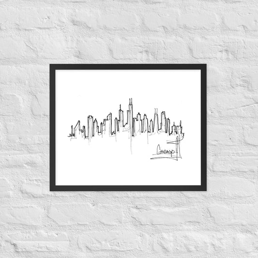 Chicago Skyline Framed Art Print