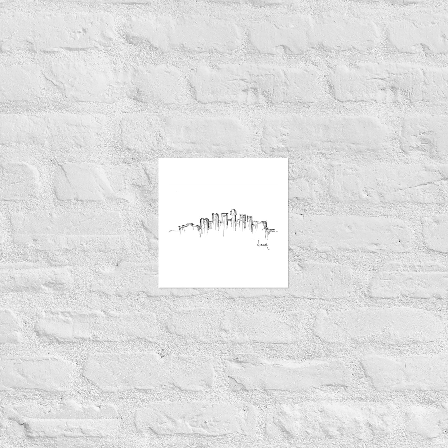 Wichita Skyline Art Print, Wichita Print, Wichita Poster, Wall Art, Original Art, Minimalist Art, Travel Gift, Home Decor, Office Decor