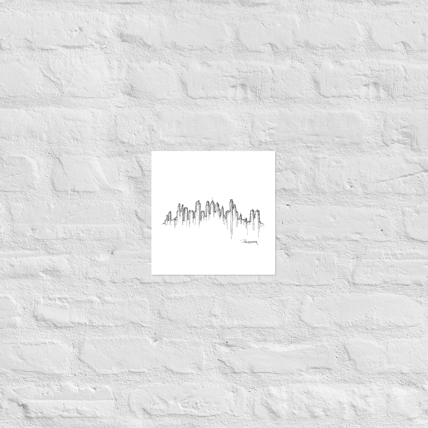Philadelphia Skyline Art Print, Philadelphia Print, Philadelphia Poster, Wall Art, Original Art, Minimalist Art, Travel Gift, Home Decor
