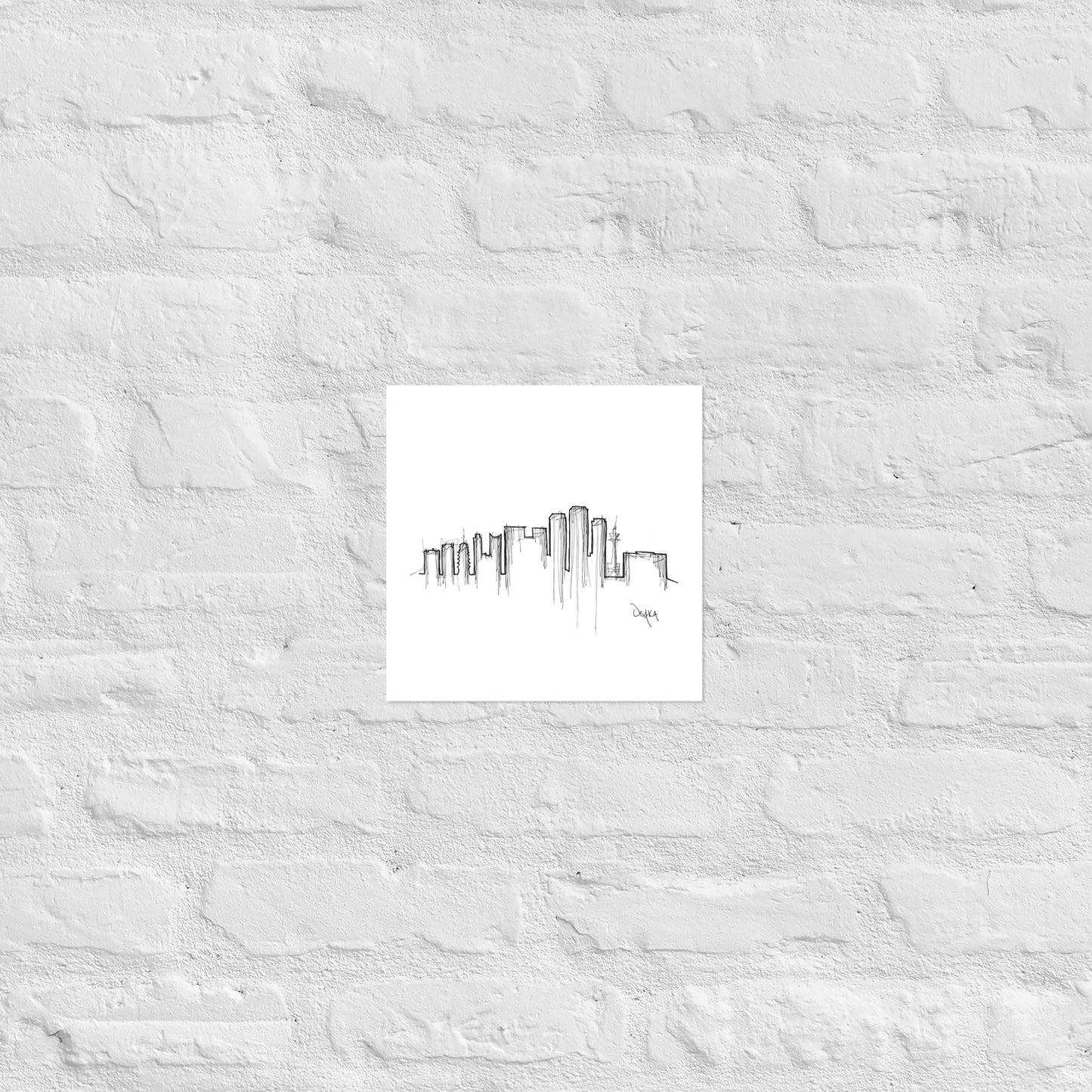 Osaka Skyline Art Print, Osaka Print, Osaka Poster, Wall Art, Original Art, Minimalist Art, Travel Gift, Home Decor, Office Decor