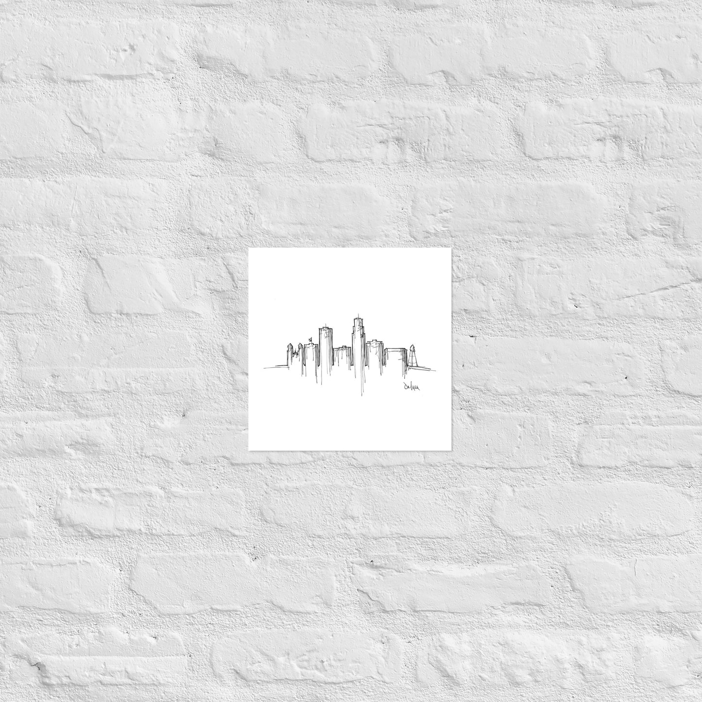 Omaha Skyline Art Print, Omaha Print, Omaha Poster, Wall Art, Original Art, Minimalist Art, Travel Gift, Home Decor, Office Decor