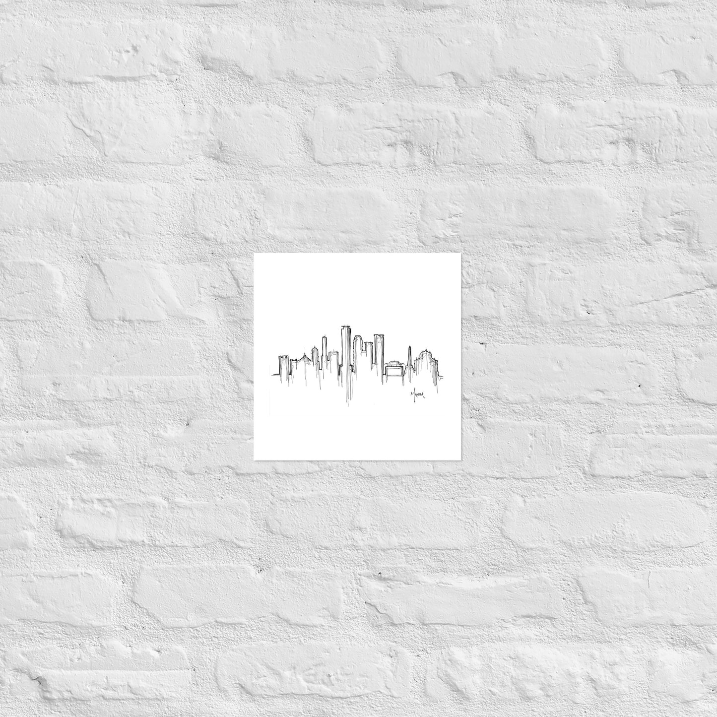 Manila Philippines Skyline Art Print, Manila Print, Manila Poster, Wall Art, Original Art Minimalist Art Travel Gift Home Decor Office Decor