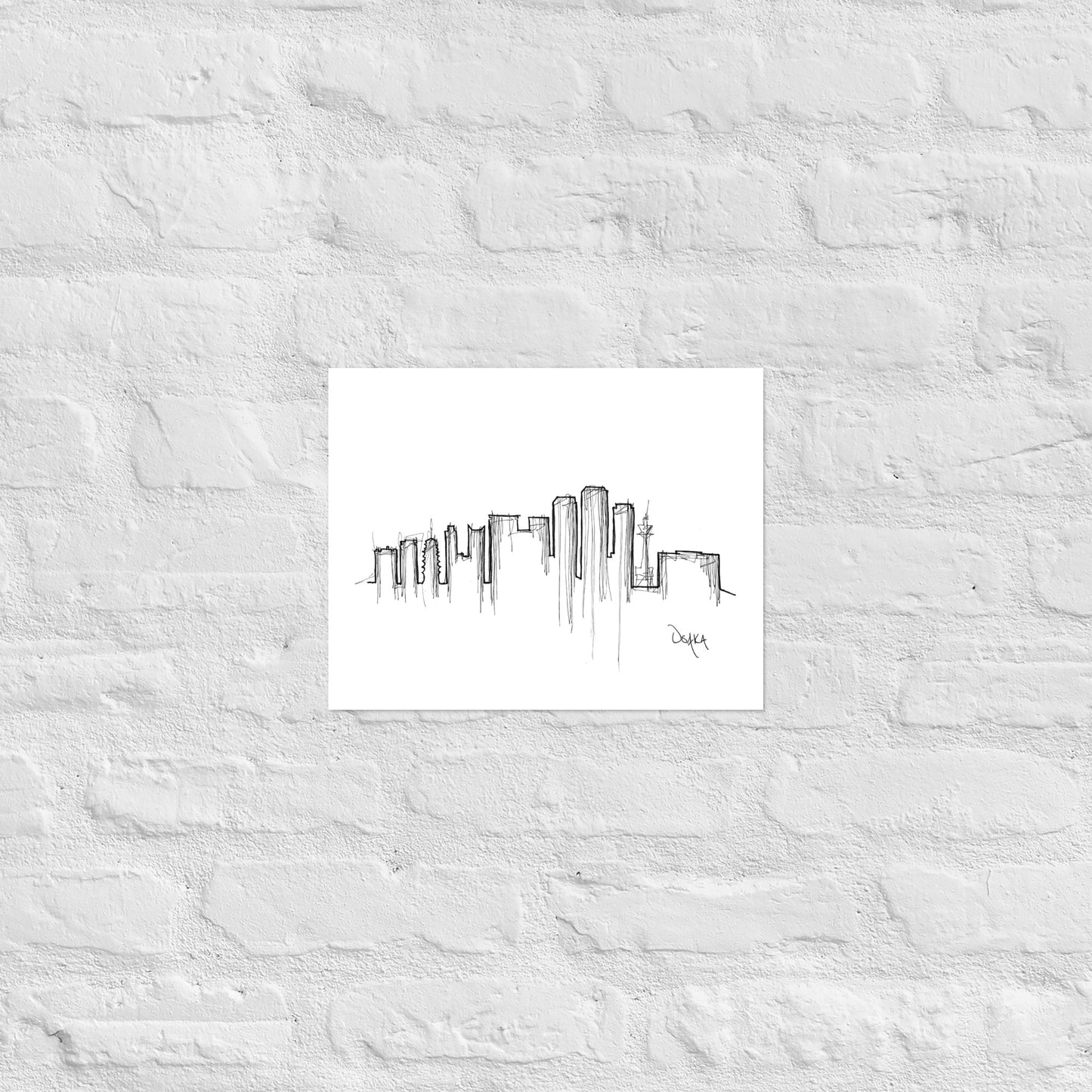 Osaka Skyline Art Print, Osaka Print, Osaka Poster, Wall Art, Original Art, Minimalist Art, Travel Gift, Home Decor, Office Decor