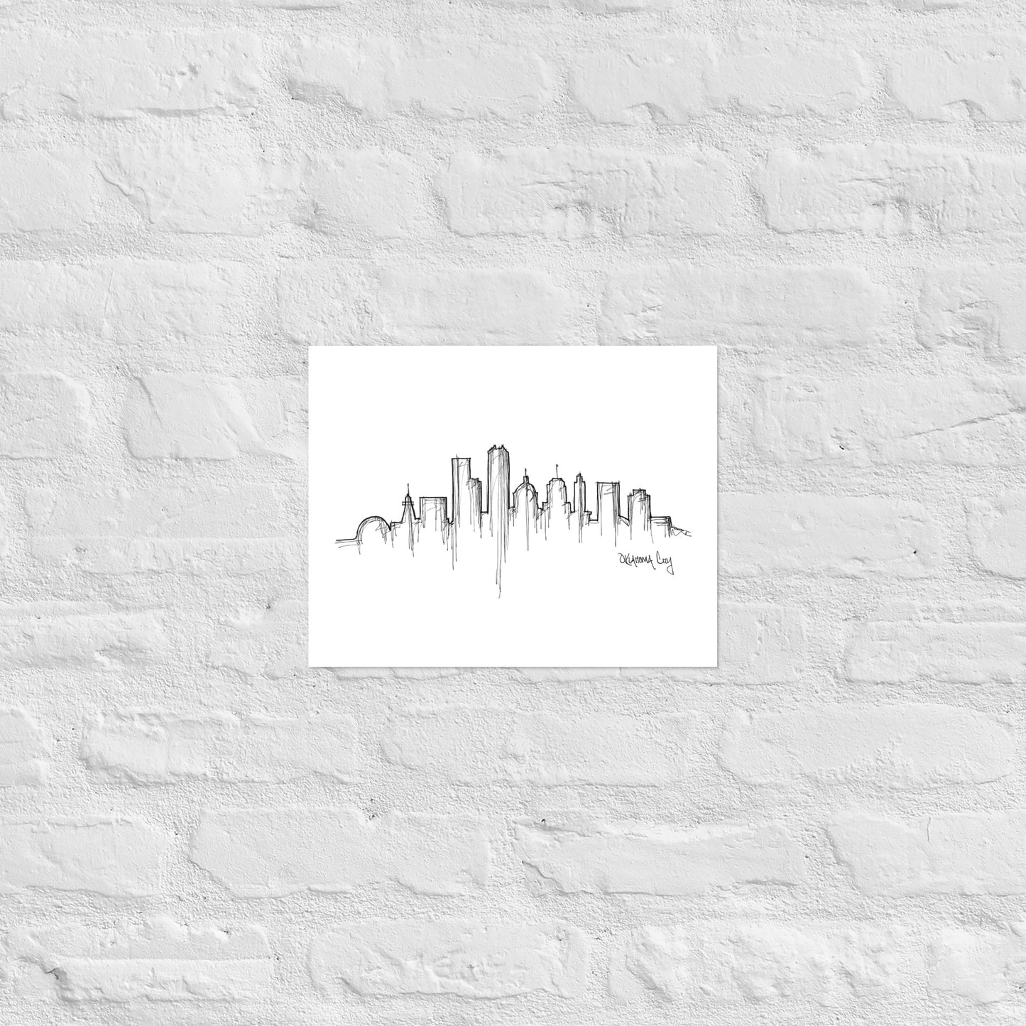 Oklahoma City Skyline Art Print, Oklahoma City Print, Oklahoma City Poster, Wall Art, Original Art Minimalist Art Travel Gift Home Decor