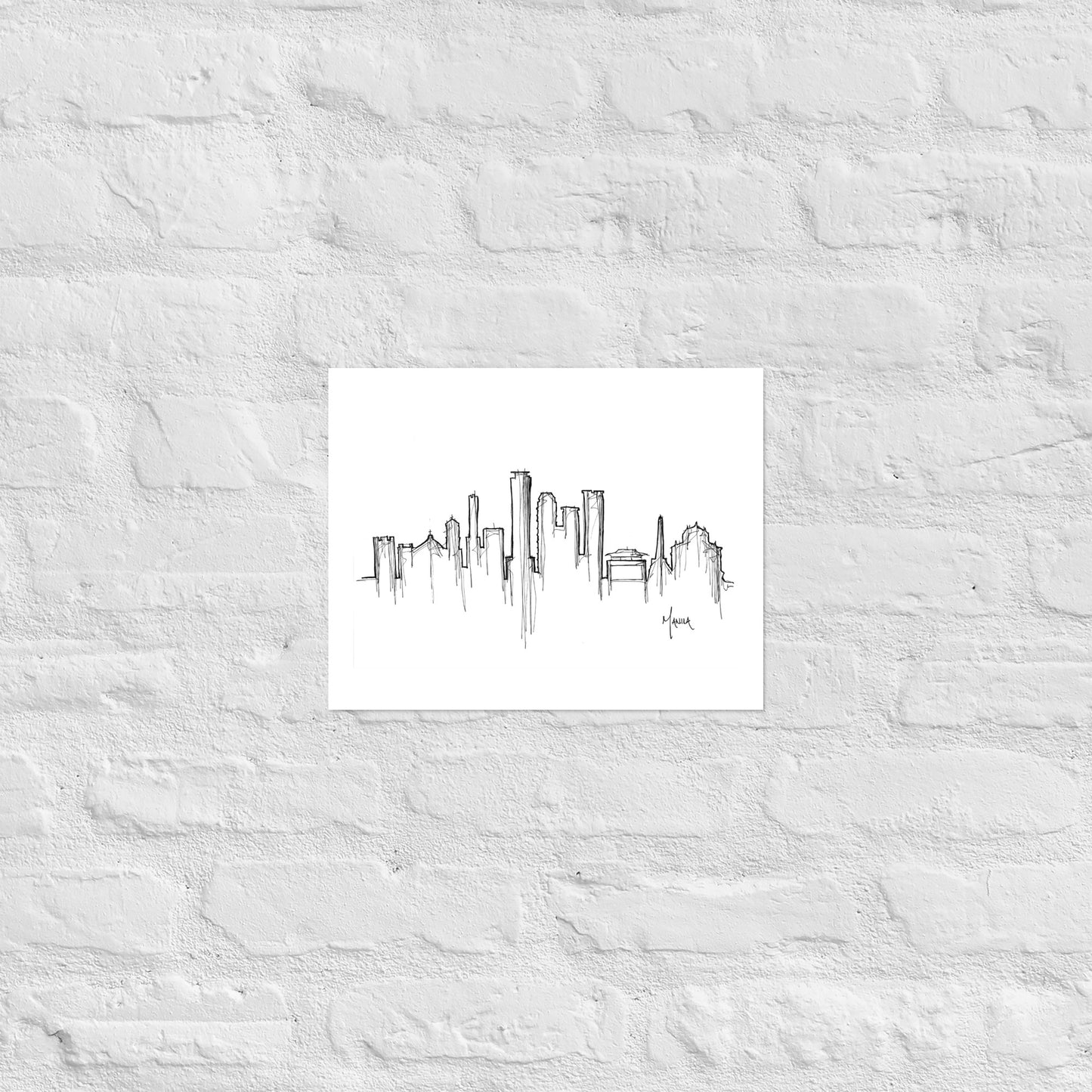 Manila Philippines Skyline Art Print, Manila Print, Manila Poster, Wall Art, Original Art Minimalist Art Travel Gift Home Decor Office Decor