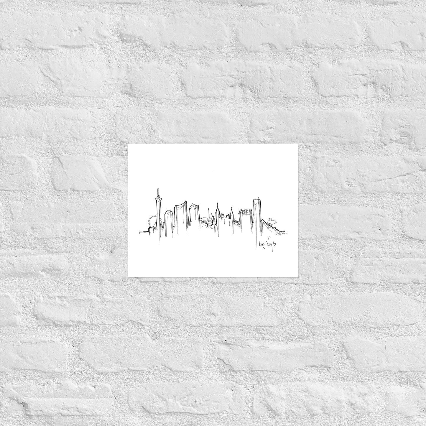 Las Vegas Skyline Art Print, Las Vegas Print, Las Vegas Poster, Wall Art, Original Art Minimalist Art Travel Gift Home Decor Office