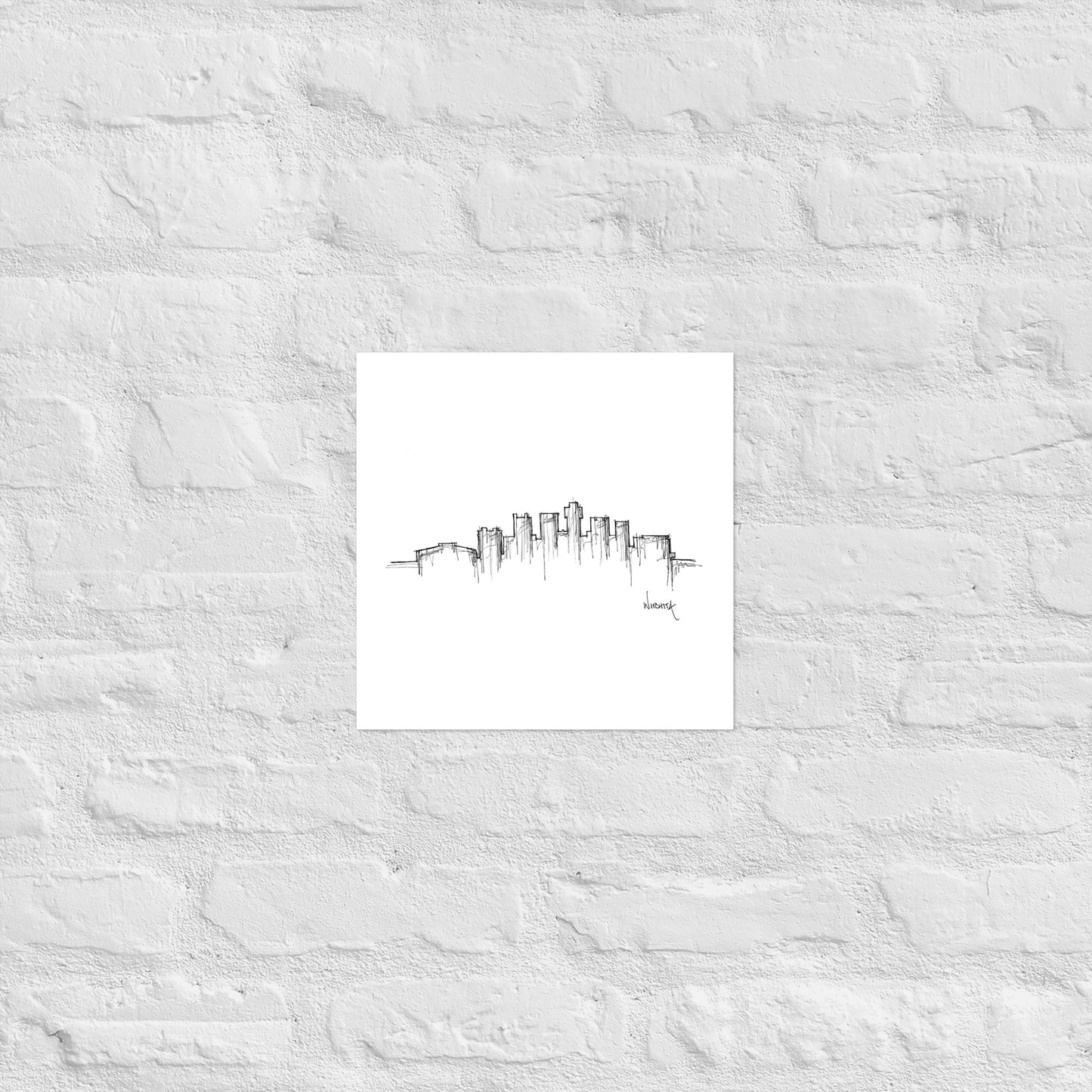 Wichita Skyline Art Print, Wichita Print, Wichita Poster, Wall Art, Original Art, Minimalist Art, Travel Gift, Home Decor, Office Decor