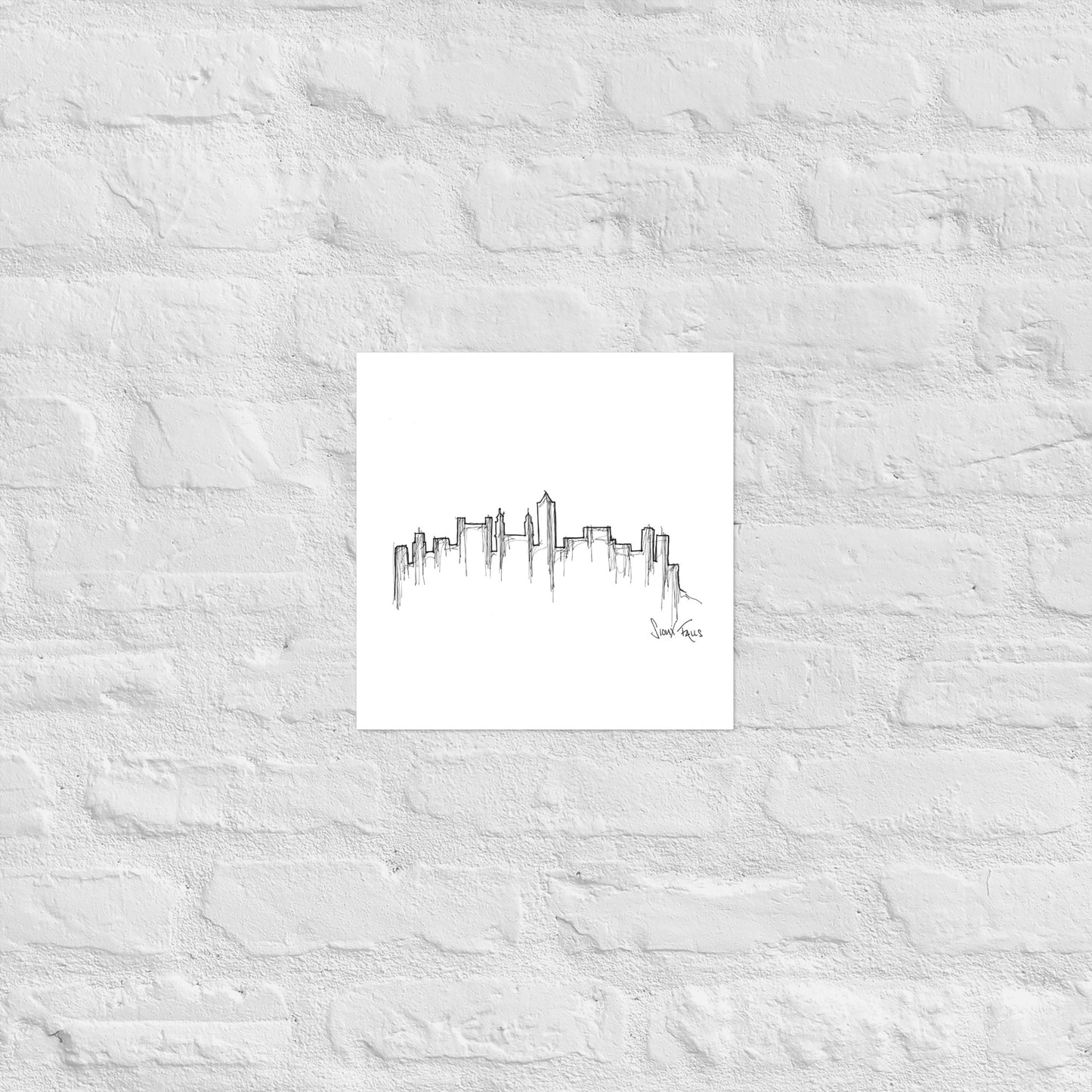 Sioux Falls Skyline Art Print, Sioux Falls Print, Sioux Falls Poster, Wall Art, Original Art, Minimalist Art Travel Gift Home Decor Office