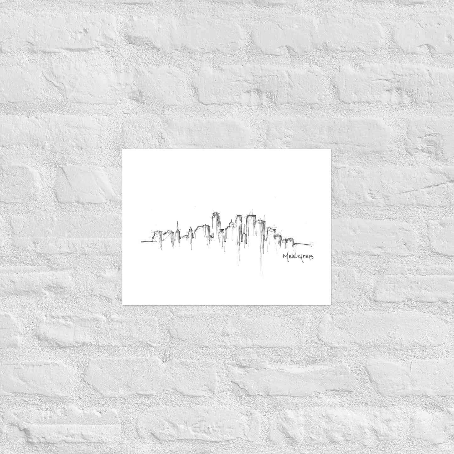 Minneapolis Skyline Art Print, Minneapolis Print, Minneapolis Poster, Wall Art, Original Art, Minimalist Art, Travel Gift, Home Decor