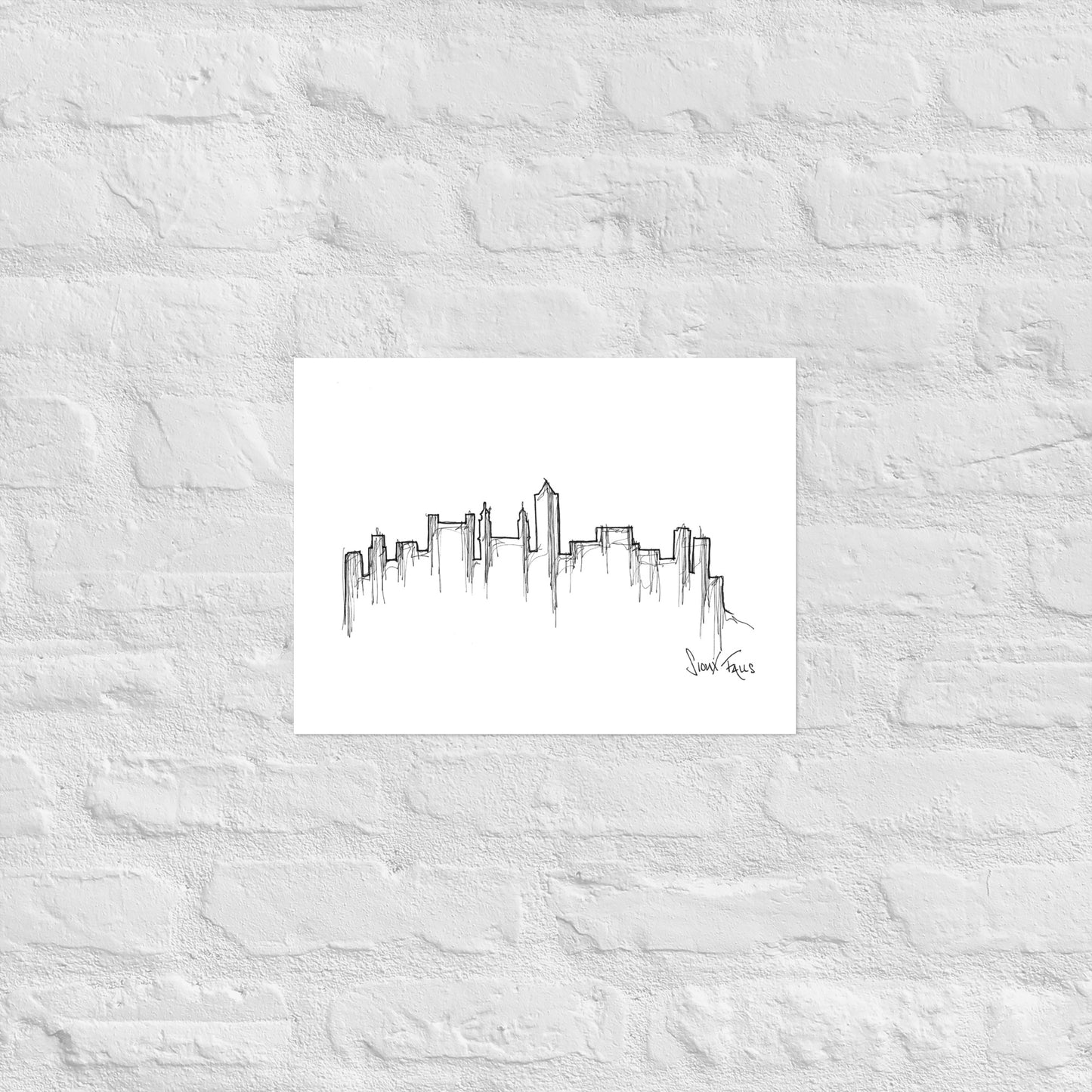 Sioux Falls Skyline Art Print, Sioux Falls Print, Sioux Falls Poster, Wall Art, Original Art, Minimalist Art Travel Gift Home Decor Office