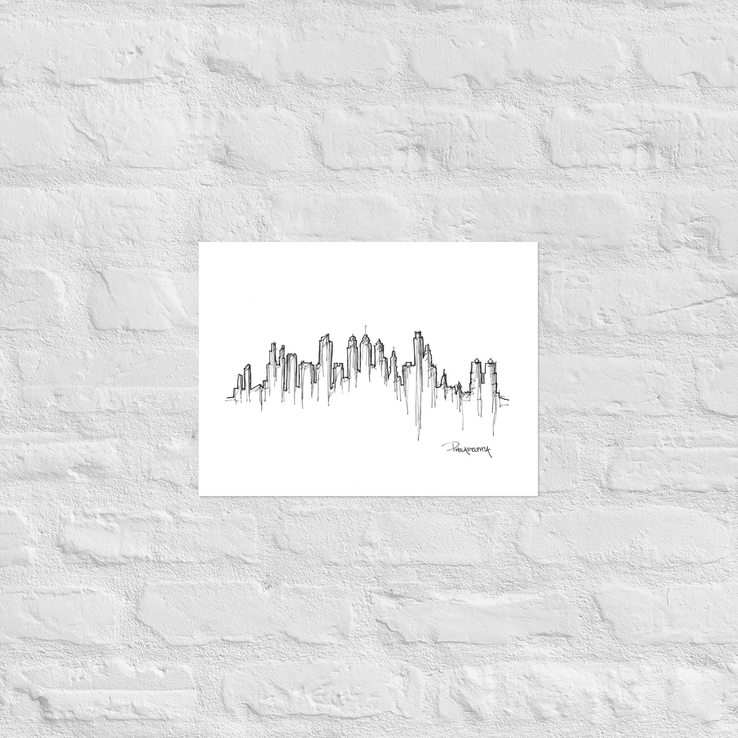 Philadelphia Skyline Art Print, Philadelphia Print, Philadelphia Poster, Wall Art, Original Art, Minimalist Art, Travel Gift, Home Decor
