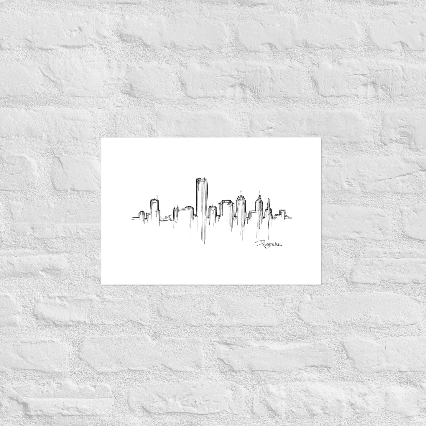 Providence Skyline Art Print, Providence Print, Providence Poster, Wall Art, Original Art, Minimalist Art, Travel Gift, Home Decor, Office