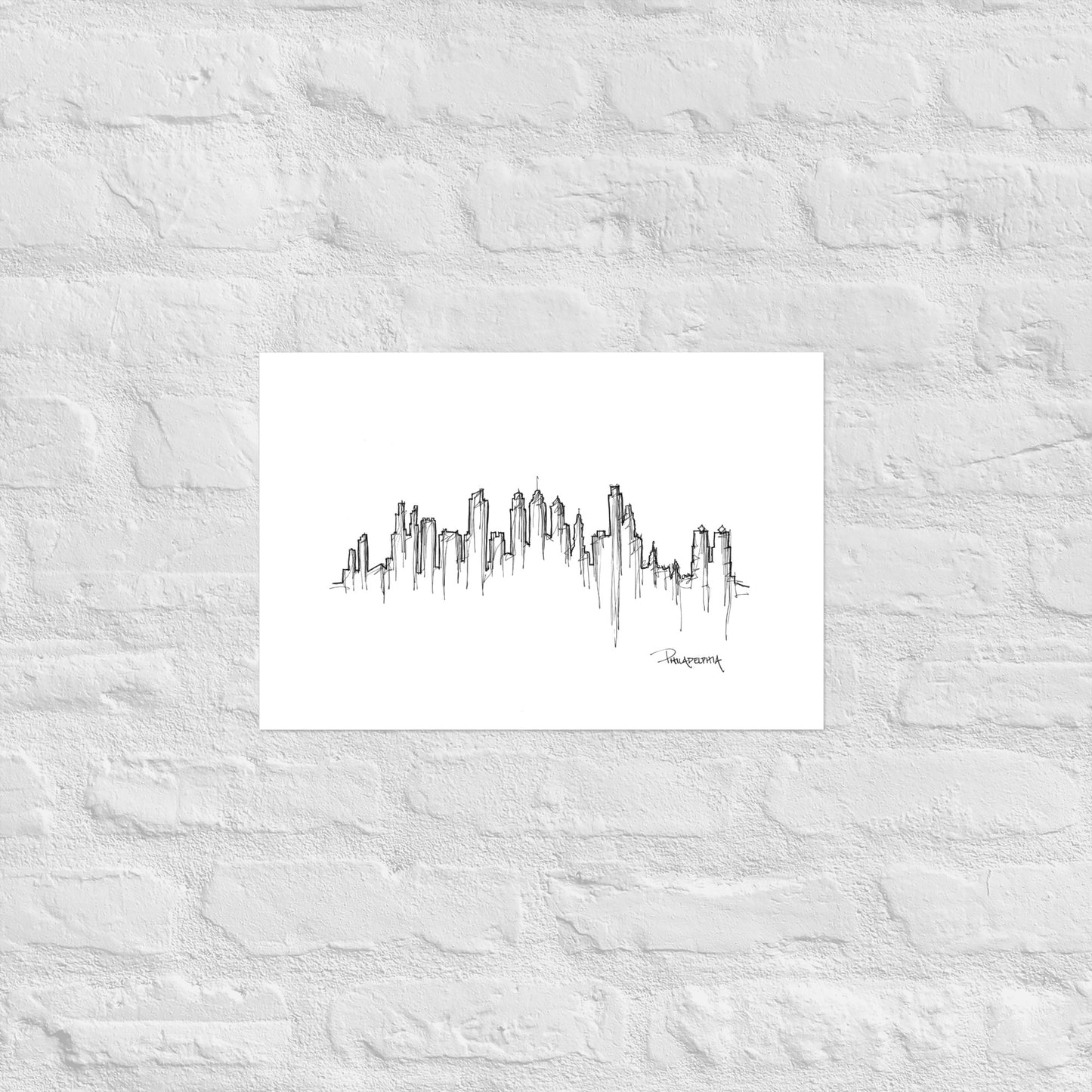 Philadelphia Skyline Art Print, Philadelphia Print, Philadelphia Poster, Wall Art, Original Art, Minimalist Art, Travel Gift, Home Decor