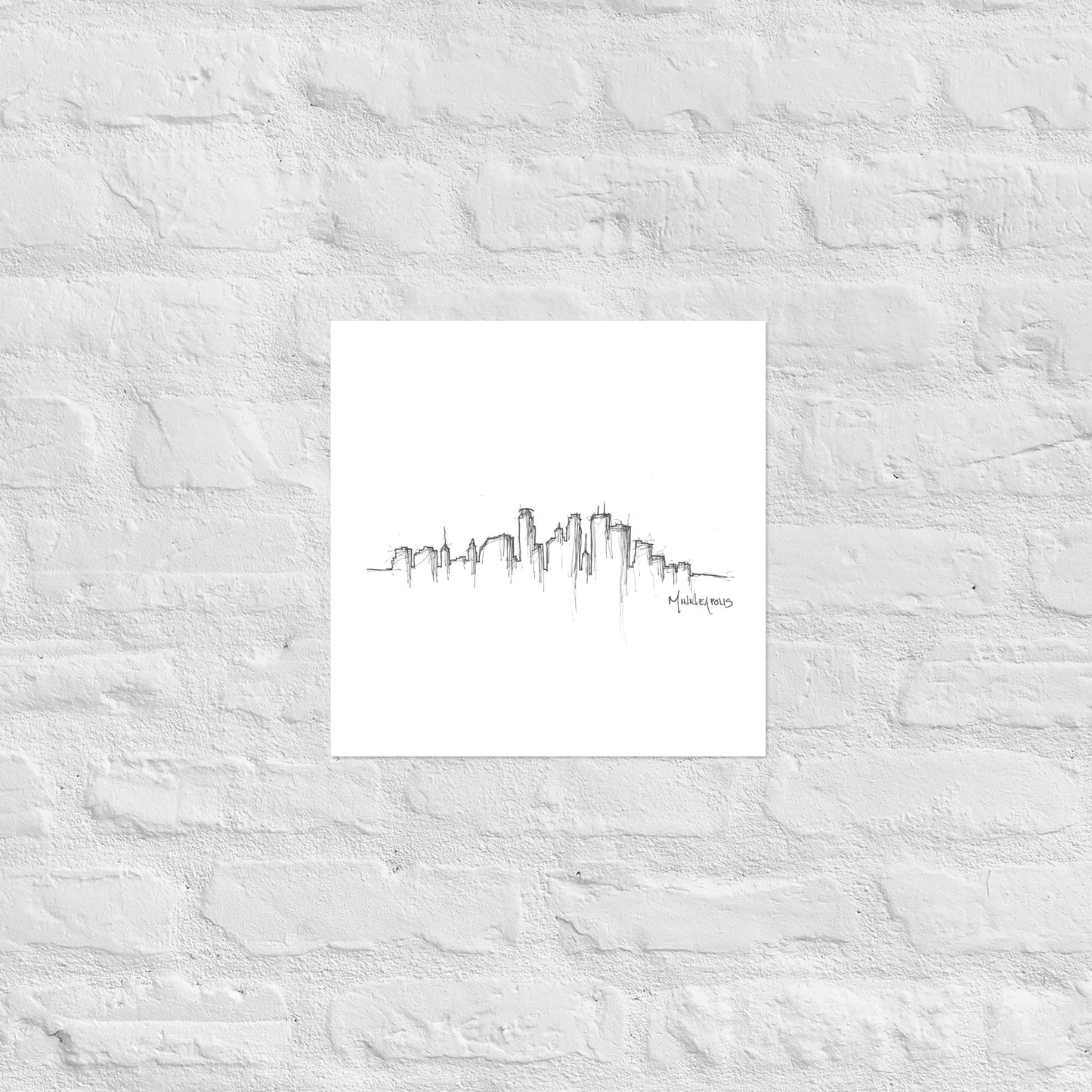 Minneapolis Skyline Art Print, Minneapolis Print, Minneapolis Poster, Wall Art, Original Art, Minimalist Art, Travel Gift, Home Decor