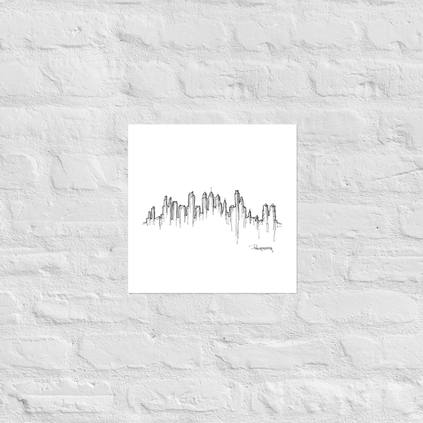 Philadelphia Skyline Art Print, Philadelphia Print, Philadelphia Poster, Wall Art, Original Art, Minimalist Art, Travel Gift, Home Decor
