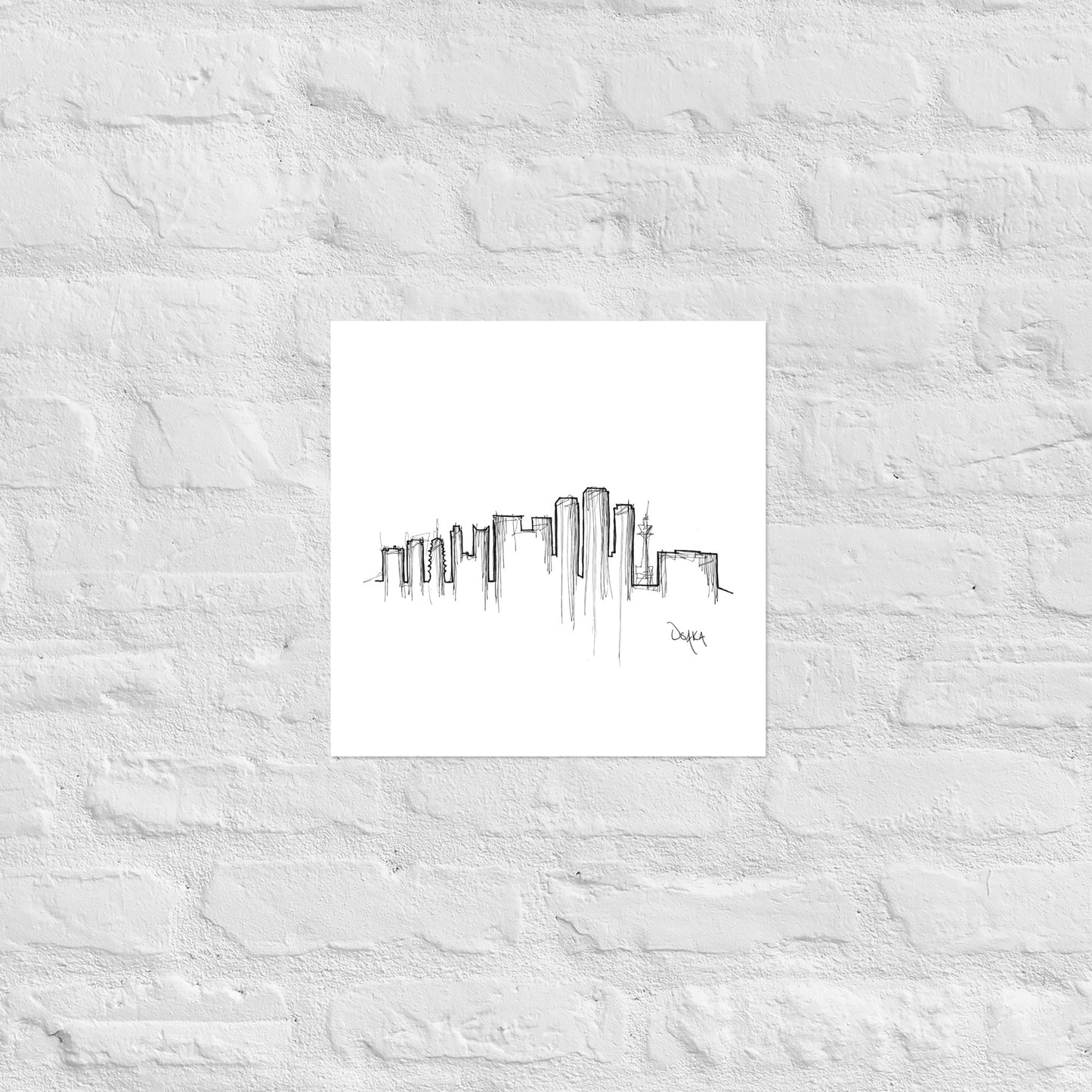 Osaka Skyline Art Print, Osaka Print, Osaka Poster, Wall Art, Original Art, Minimalist Art, Travel Gift, Home Decor, Office Decor