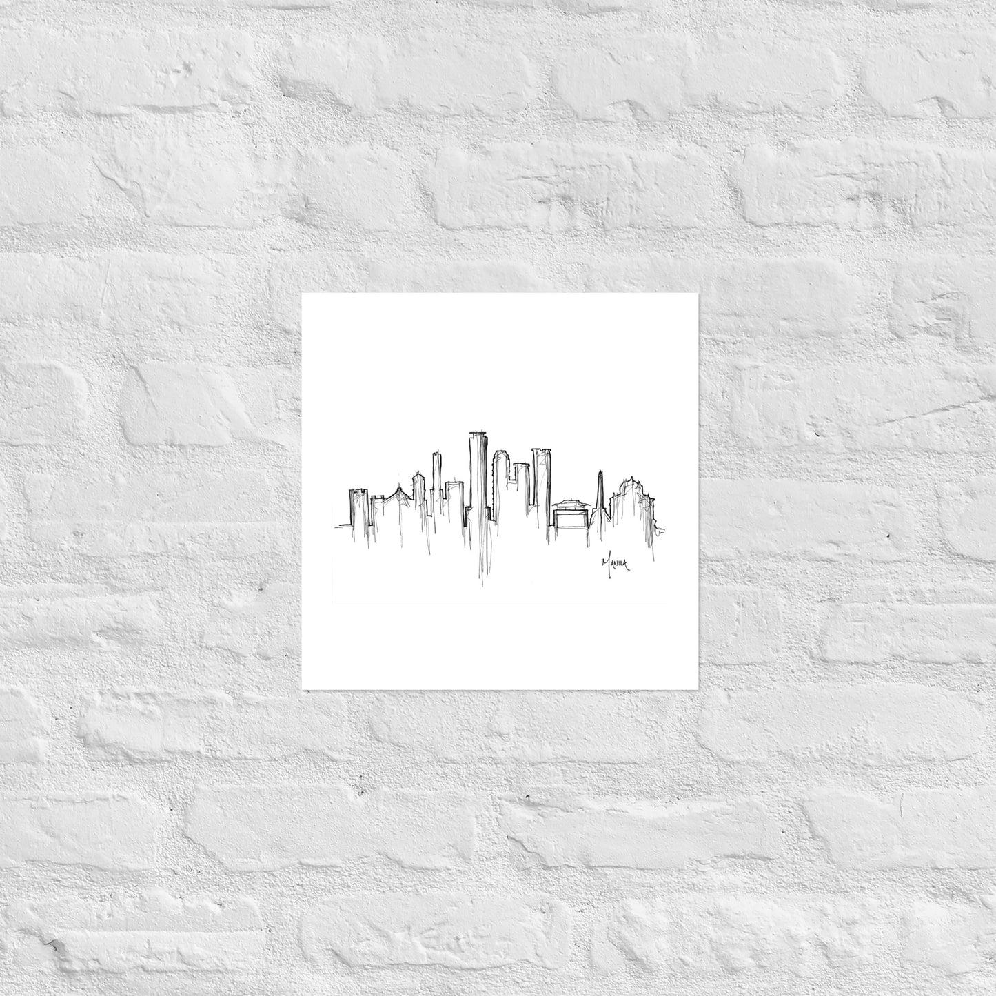 Manila Philippines Skyline Art Print, Manila Print, Manila Poster, Wall Art, Original Art Minimalist Art Travel Gift Home Decor Office Decor