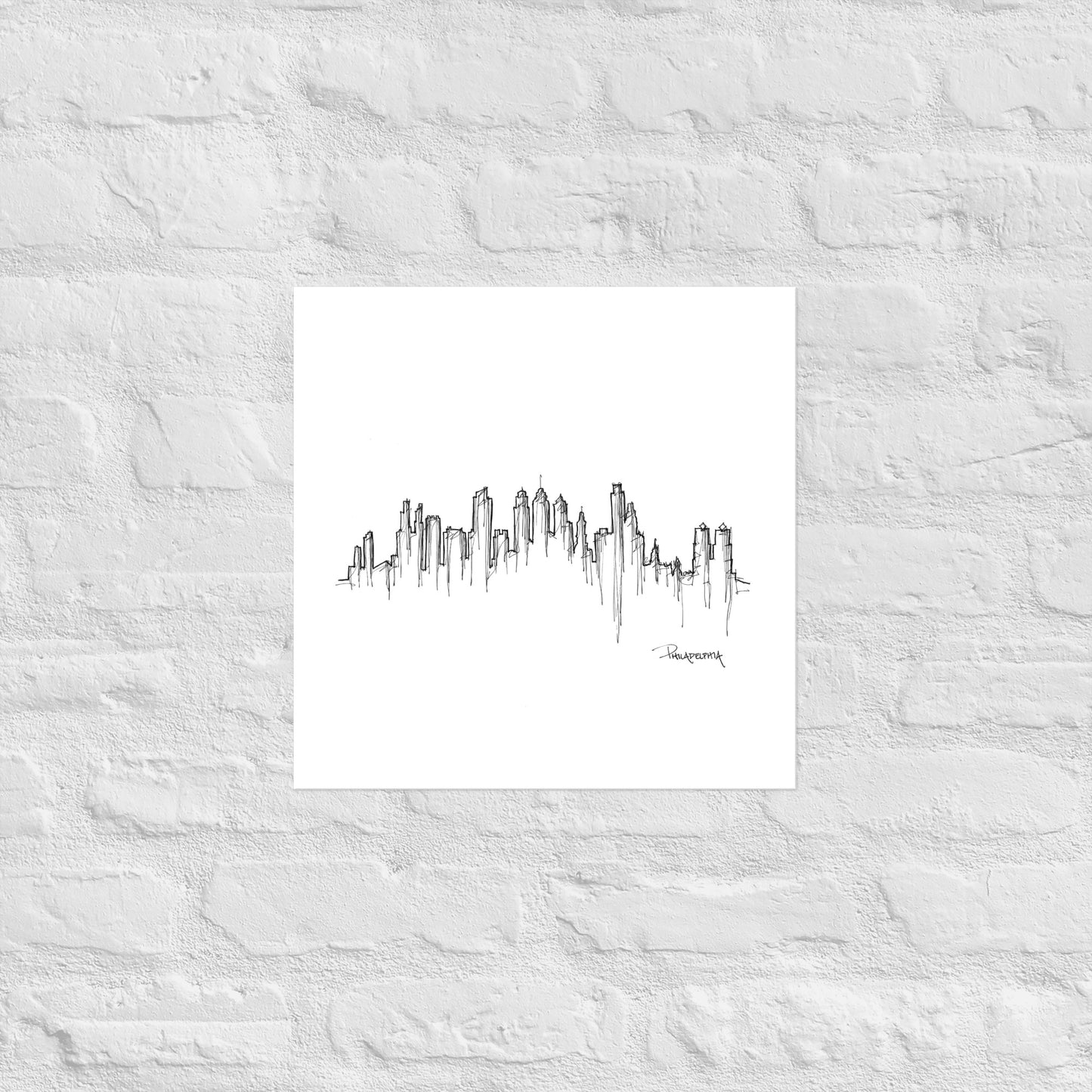 Philadelphia Skyline Art Print, Philadelphia Print, Philadelphia Poster, Wall Art, Original Art, Minimalist Art, Travel Gift, Home Decor